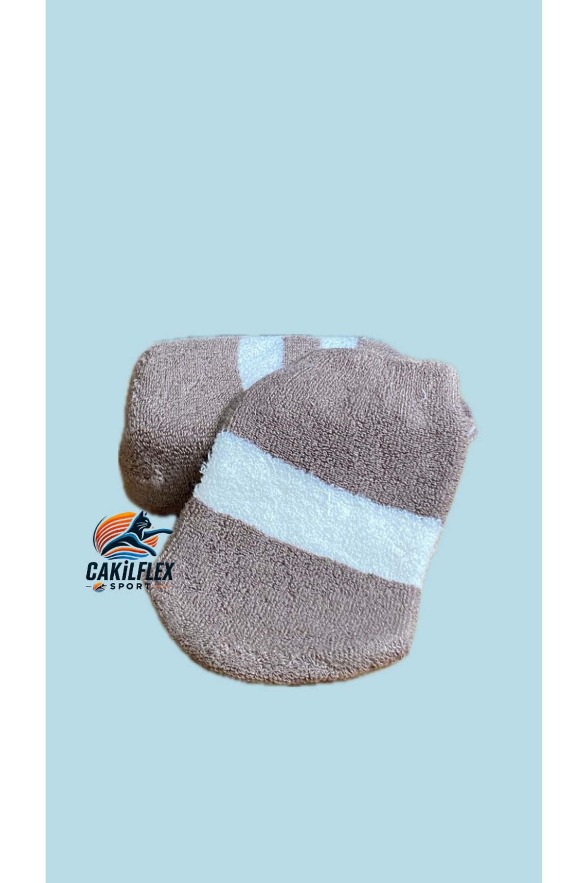 Çakılflex Sport Bambu Banyo Lifi – Süngerli / Süngersiz Seçenekli, Kahve krem