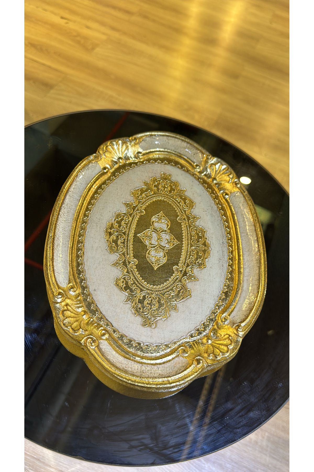masi Esterhomedecor Tek Kişilik Orijinal Gül Ağacı Dikdörtgen Sunum Tepsisi 30cm
