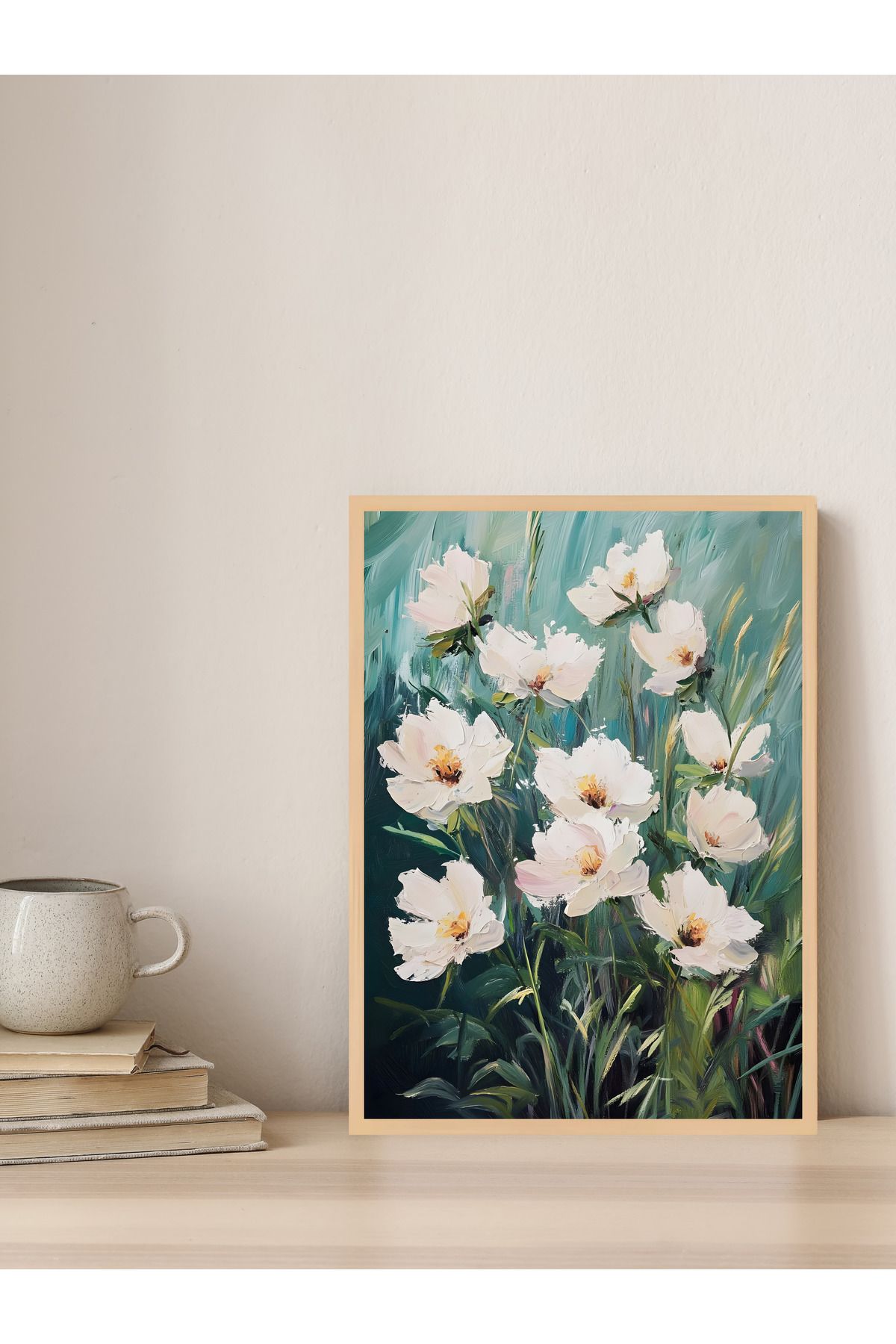 Tuba Decor Tek parça Ahşap Çerçeve Görünümlü MDF Tablo