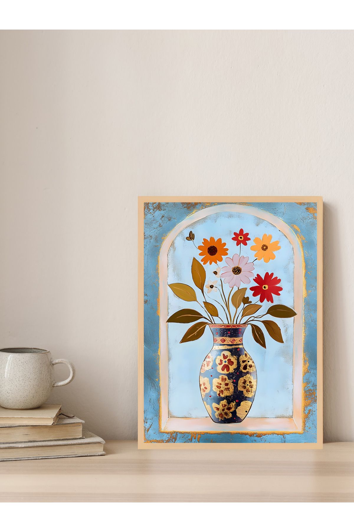Tuba Decor Tek parça Ahşap Çerçeve Görünümlü MDF Tablo