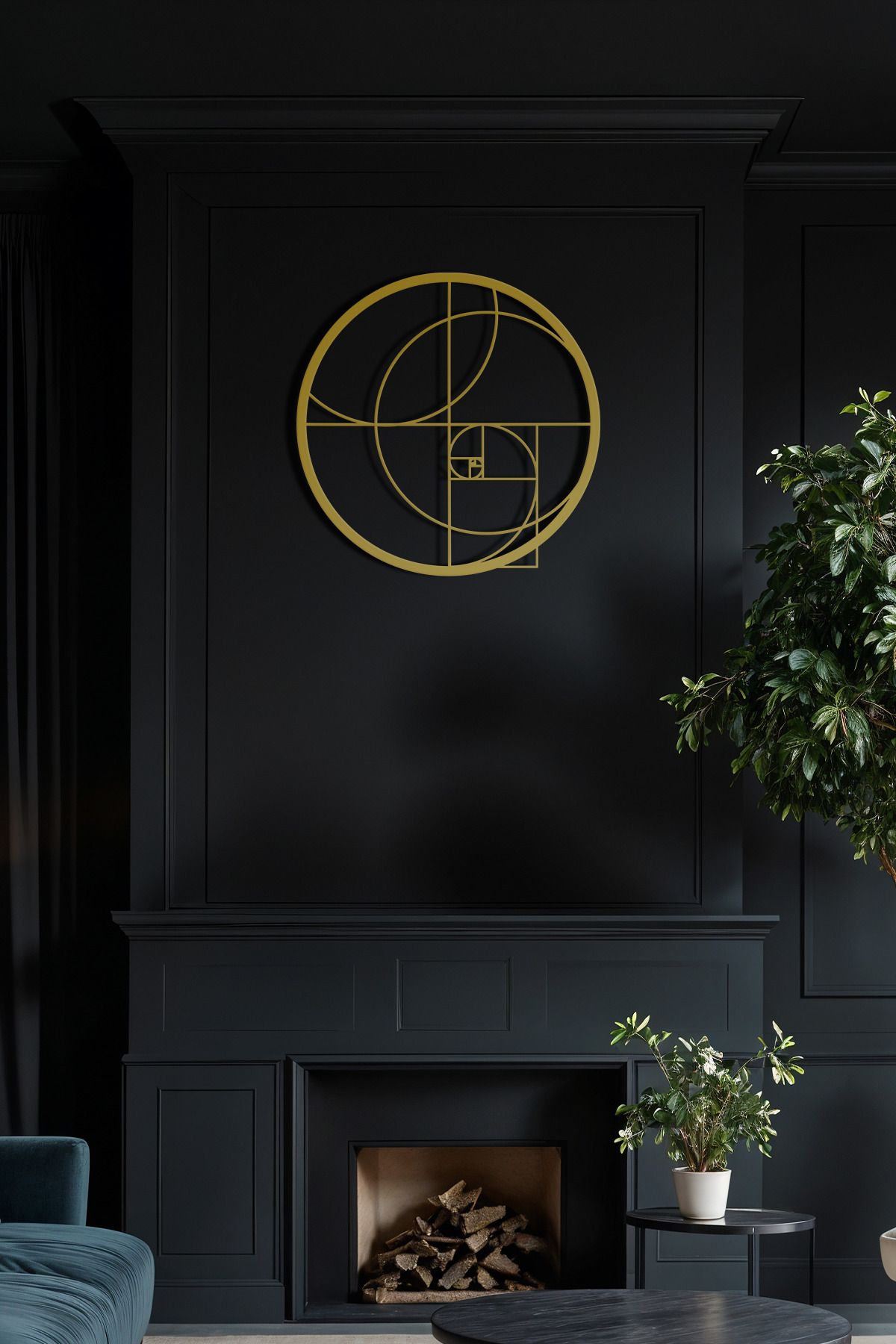 cncrafft Altın Oran Metal Tablo – Geometrik ve Modern Duvar Dekoru