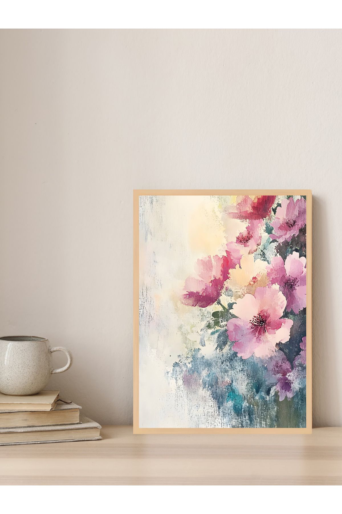 Tuba Decor Tek parça Ahşap Çerçeve Görünümlü MDF Tablo