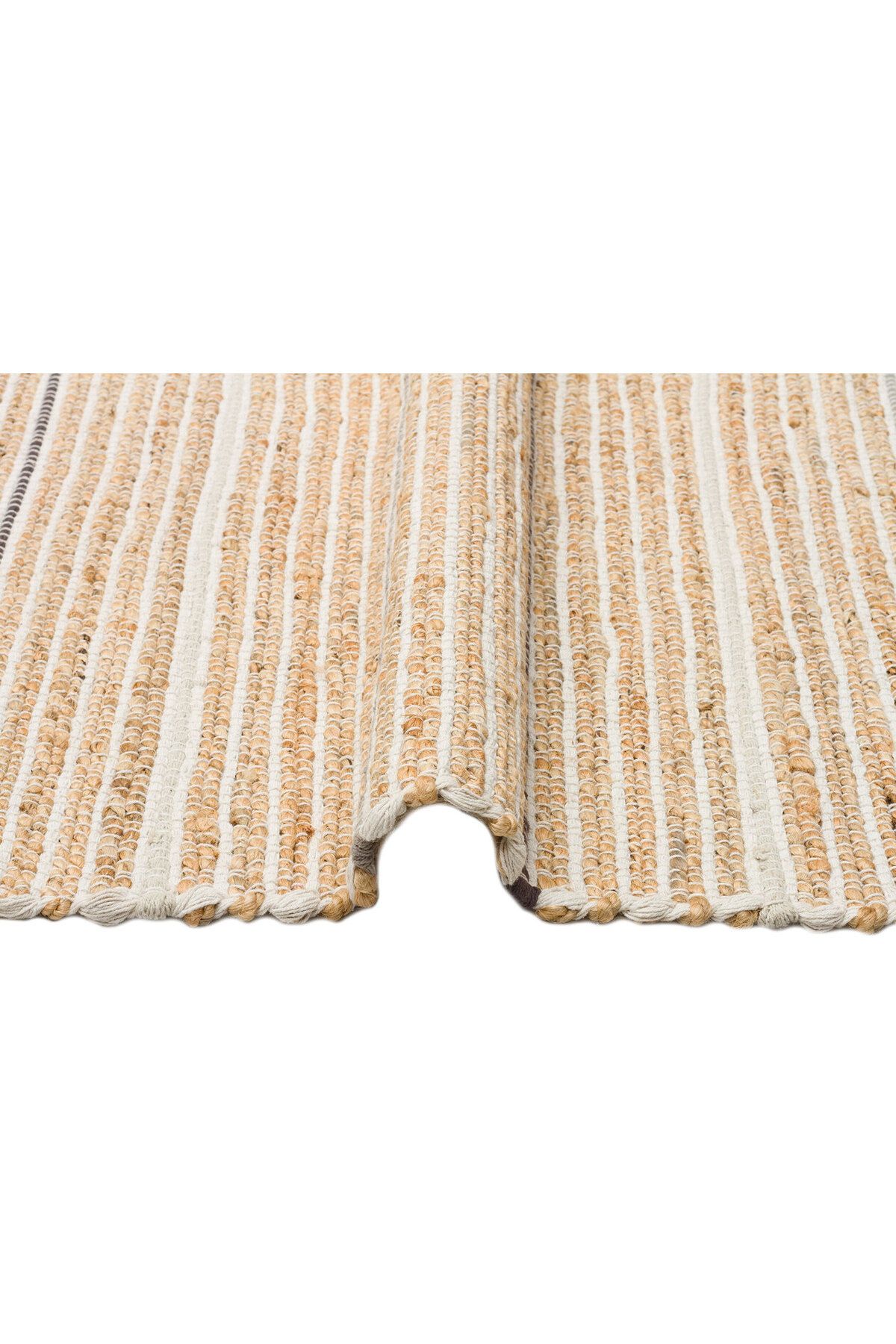 akbel halı & yatak exclusive home design Juno ECH 05 Naturel Gri - El Dokuma Çift Taraflı Naturel Jüt Halı