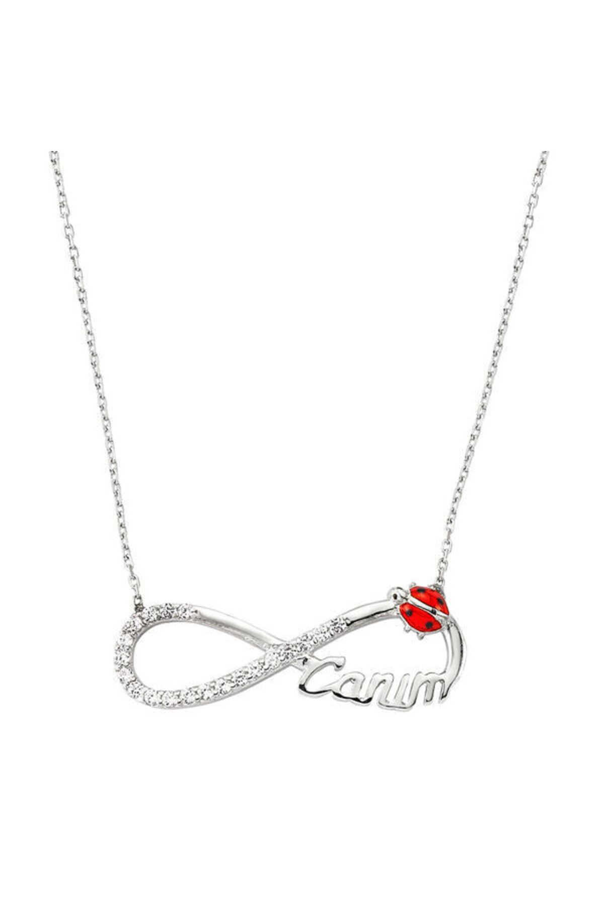 shop Uğur Böcekli Canım Sonsuzluk 925 Ayar Gümüş Kolye
