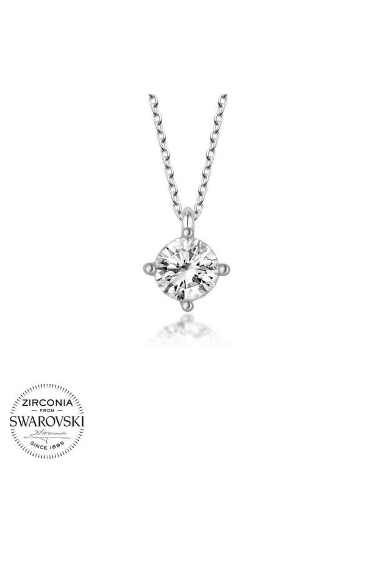 shop Taşlı Tek Taş 925 Ayar Gümüş Kolye