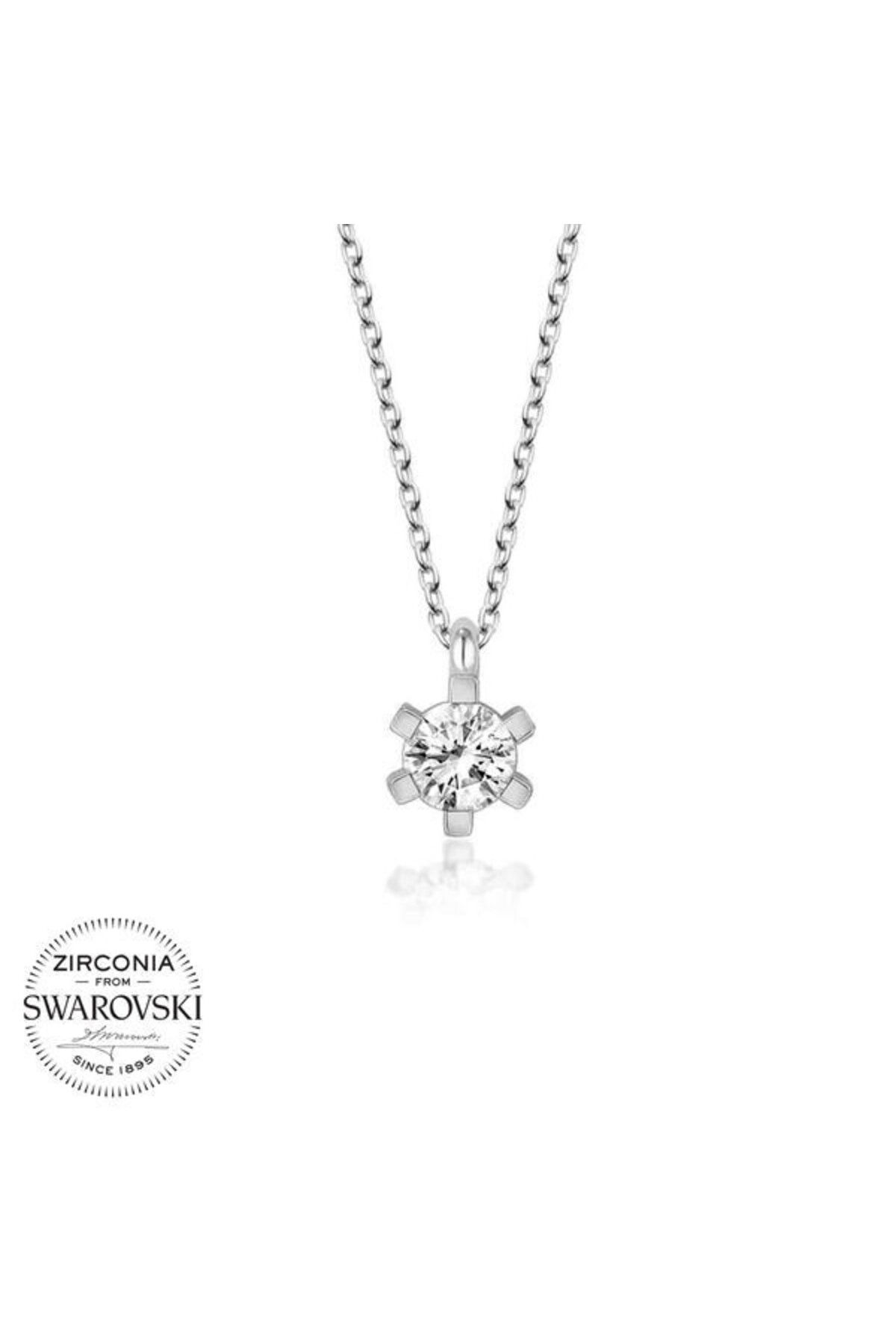 shop Taşlı Tek Taş 925 Ayar Gümüş Kolye
