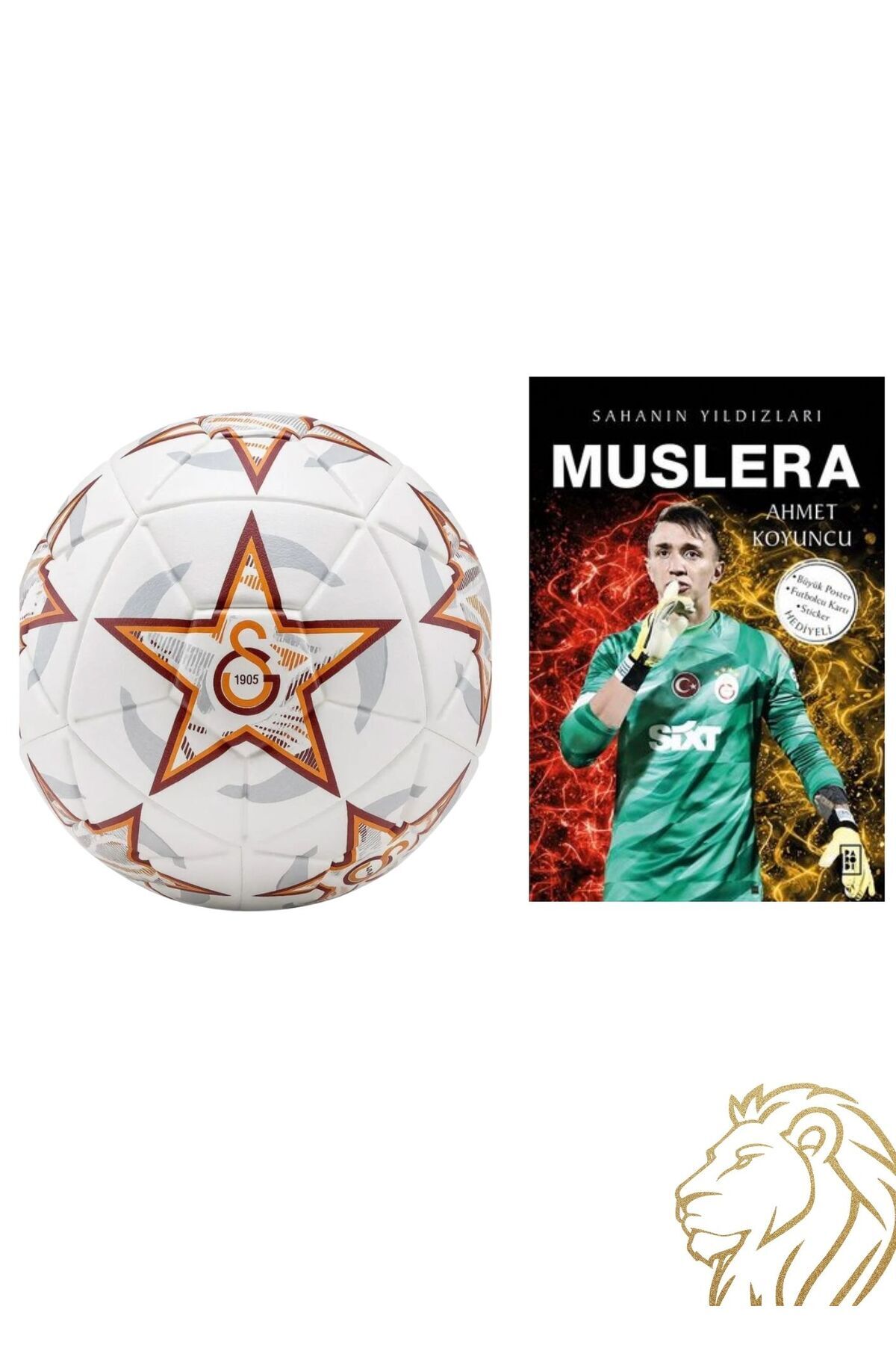 Galatasaray LİSANSLI GALATASARAY PREMIUM FUTBOL TOPU + MUSLERA KİTABI HEDİYELİ