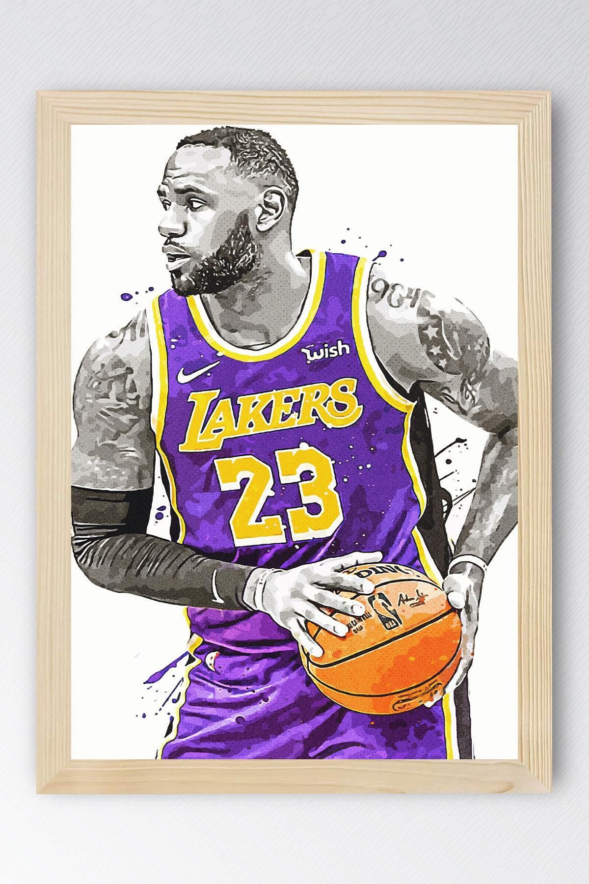 Saturn LeBron James Çerçeveli Tablo - Basketbol NBA Posteri Tablo