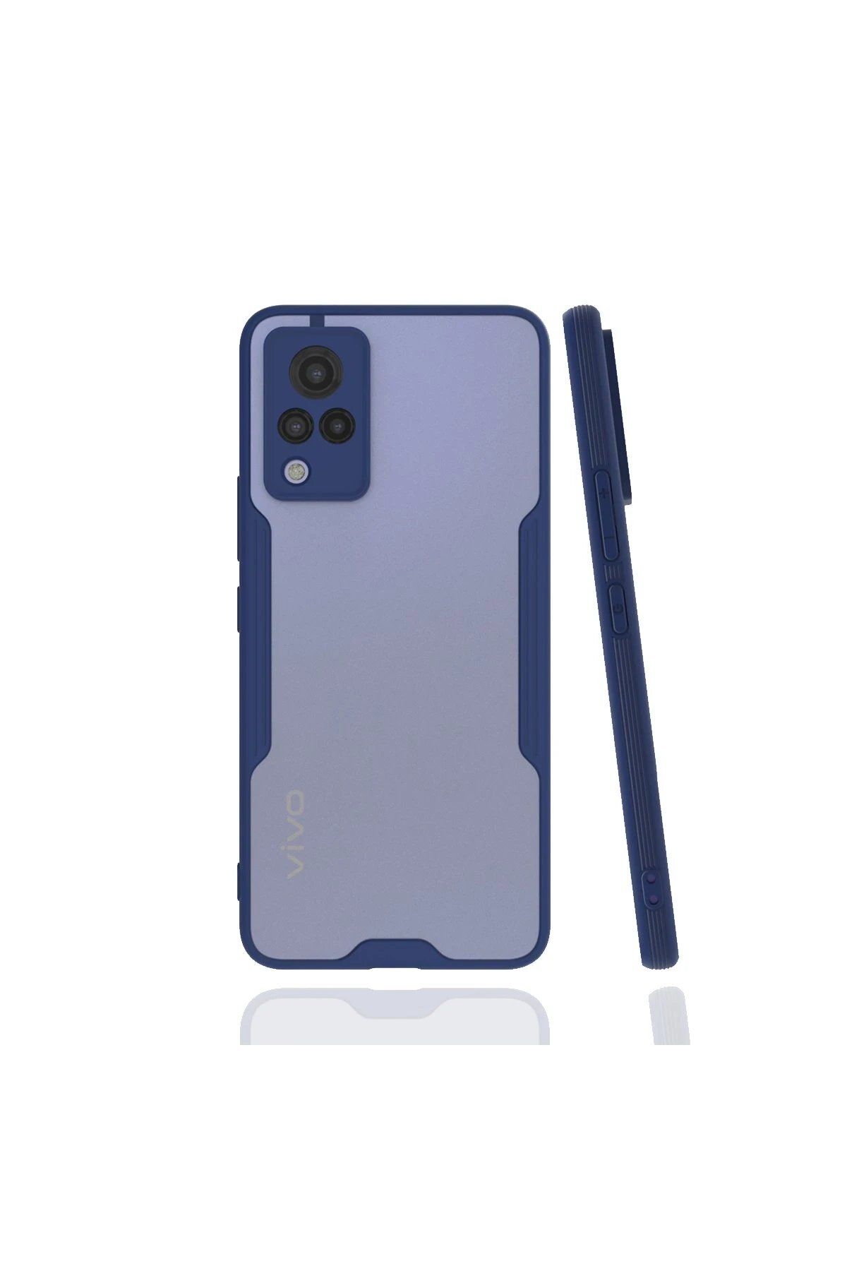 Tilmiz Vivo V21 Kılıf Platin Silikon - Lacivert