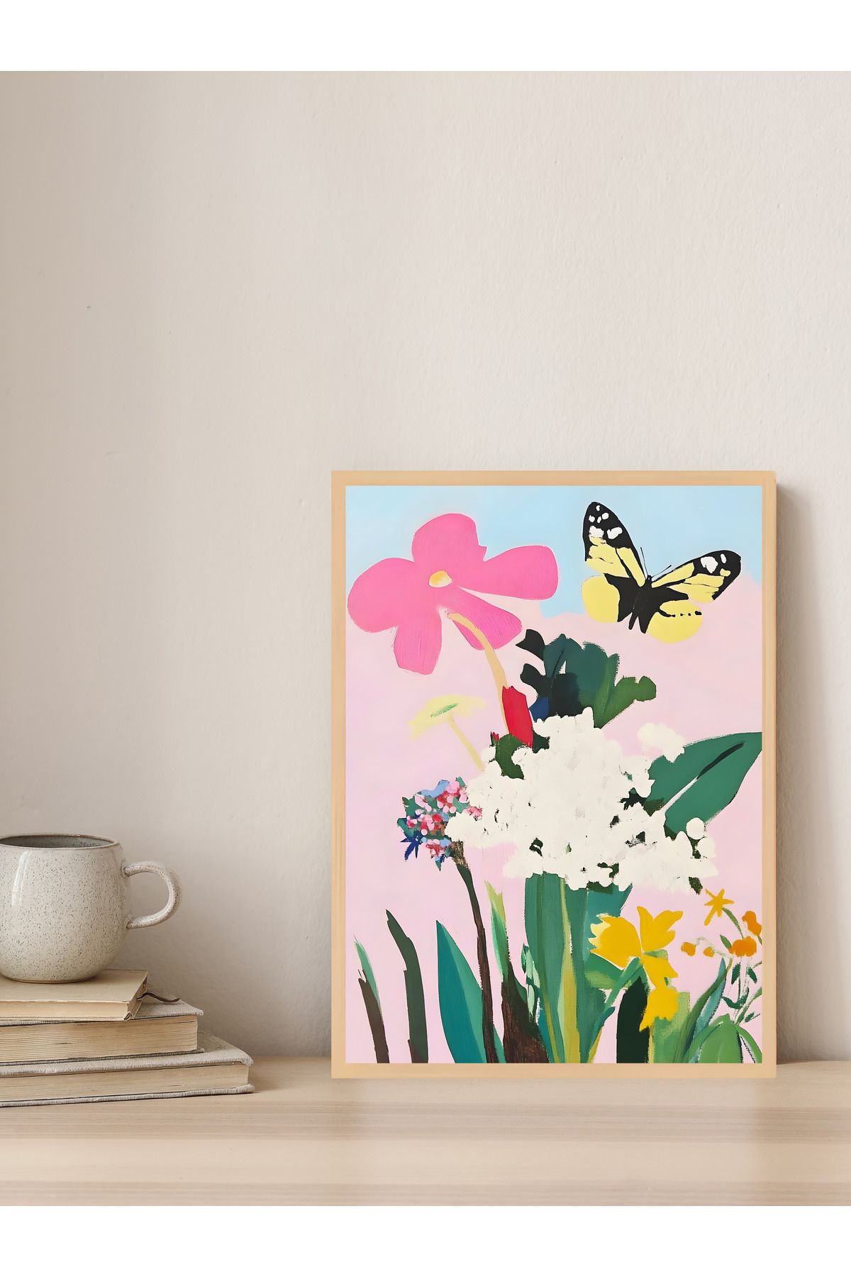Tuba Decor Tek parça Ahşap Çerçeve Görünümlü MDF Tablo