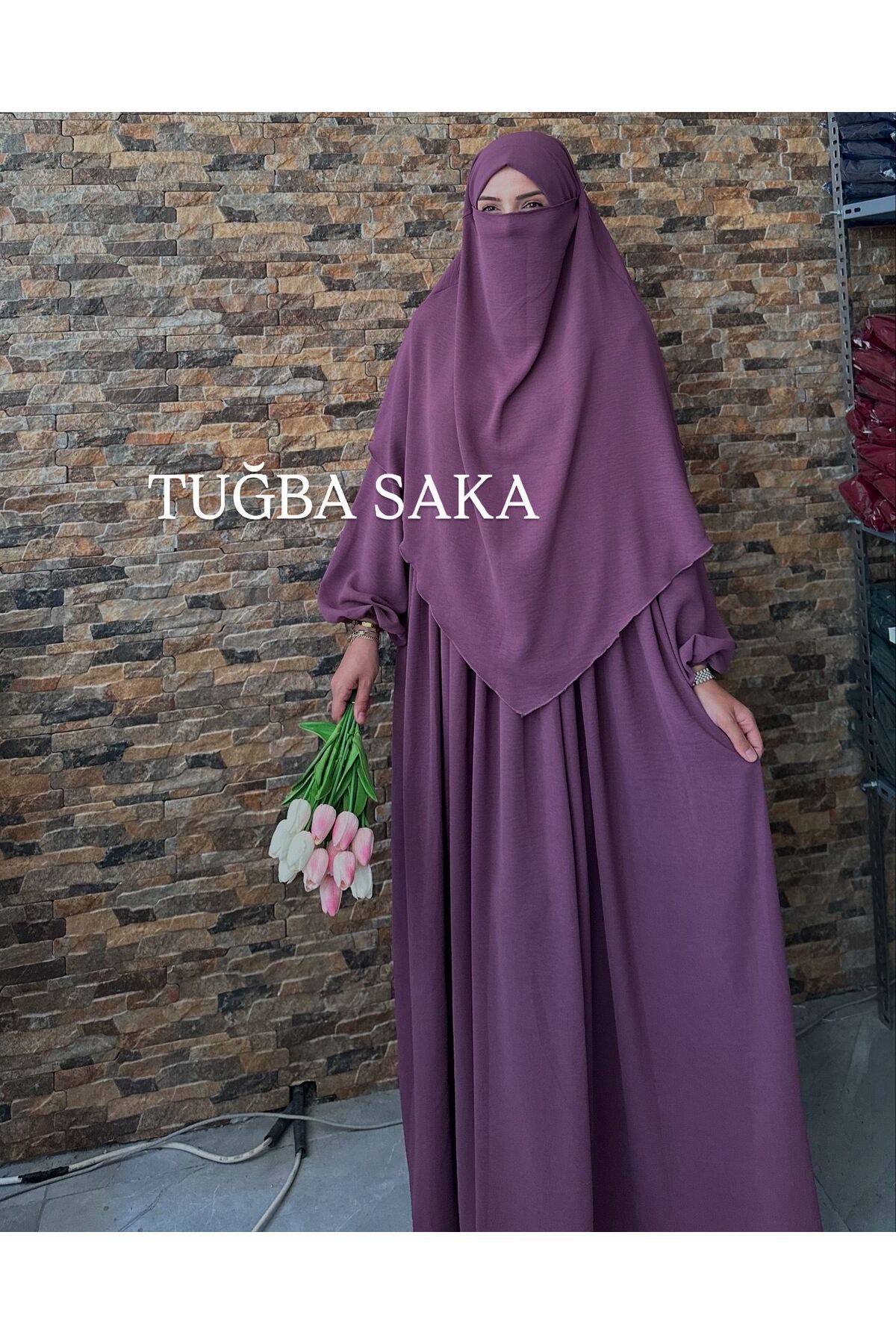 Hijab ELBİSE - SUFLE AYROBİN KUMAŞ TAKIM