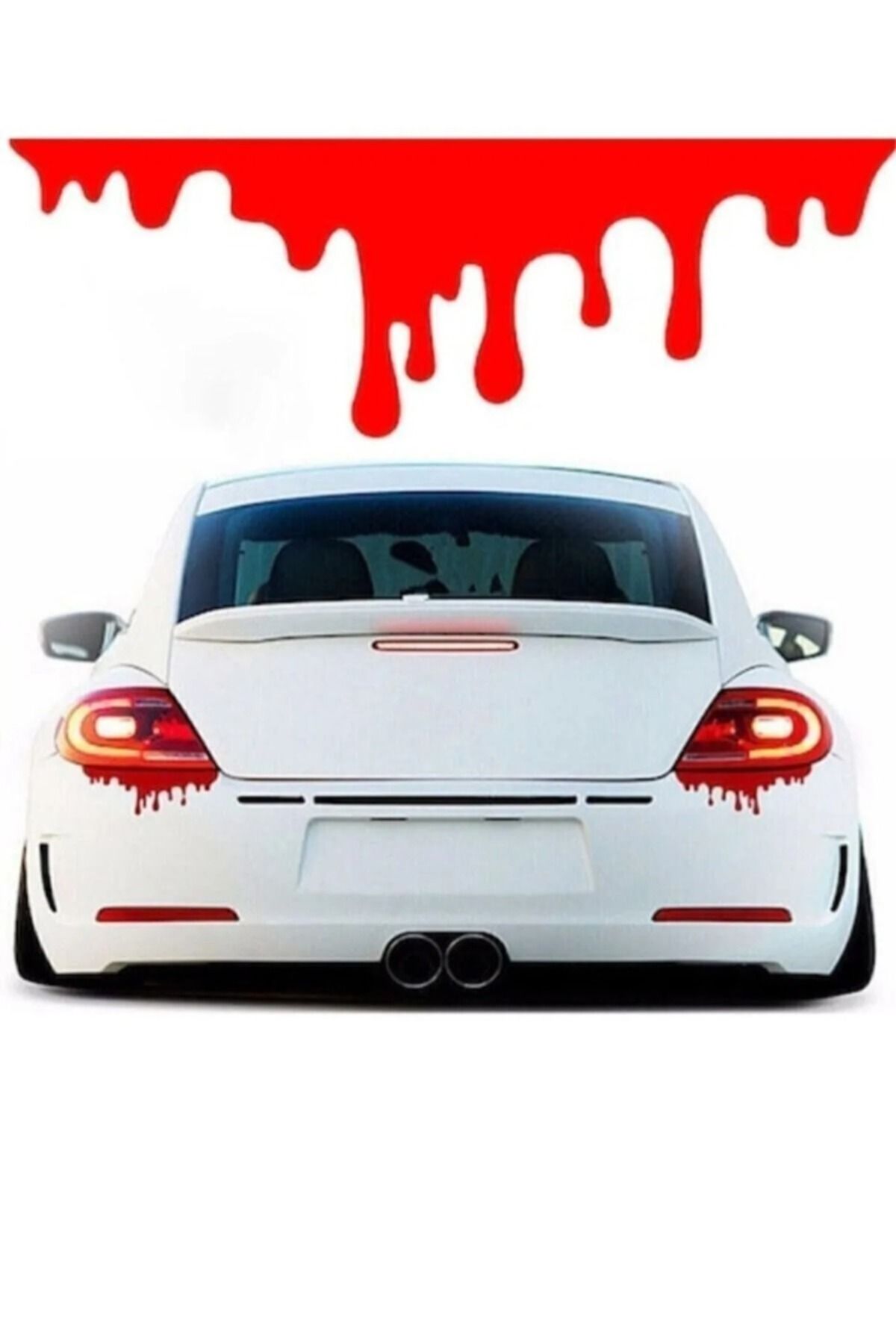 MS Major Selection Kan Damlası 1 Çift Oto Sticker,far Altı Kan Damlası Kırmızı Renk, Araba Sticker,