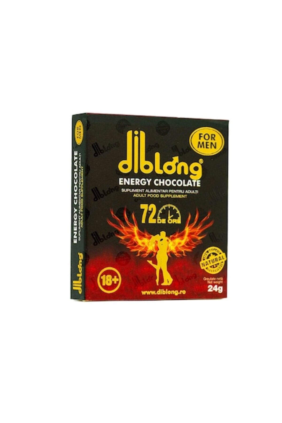 Diblong Ciocolată Energetică Pentru Bărbați, 100% Naturală, 24g - One Size