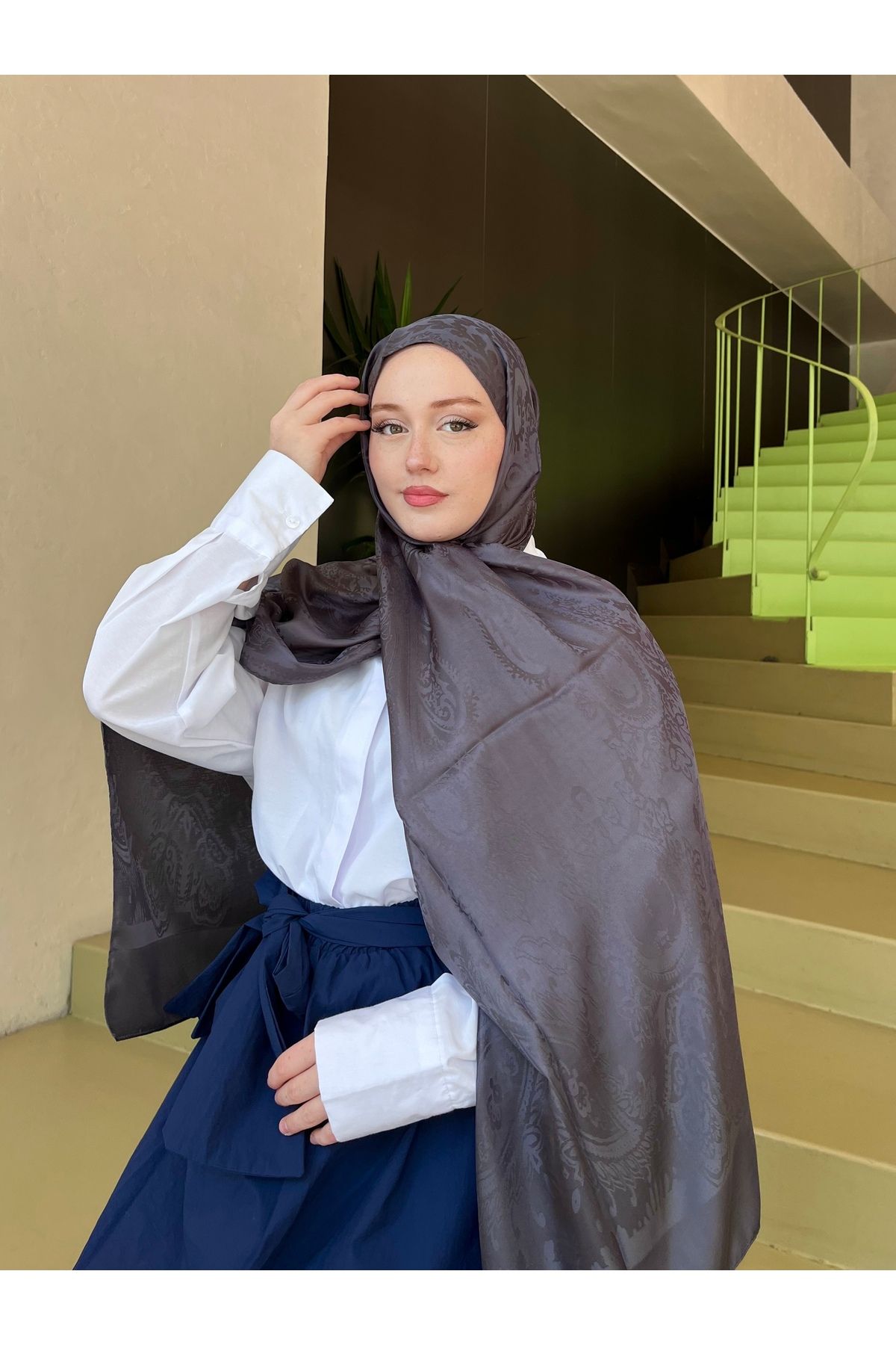 hijabchi Etnik Jakar Şal Osmanlı Esintisi Desen -