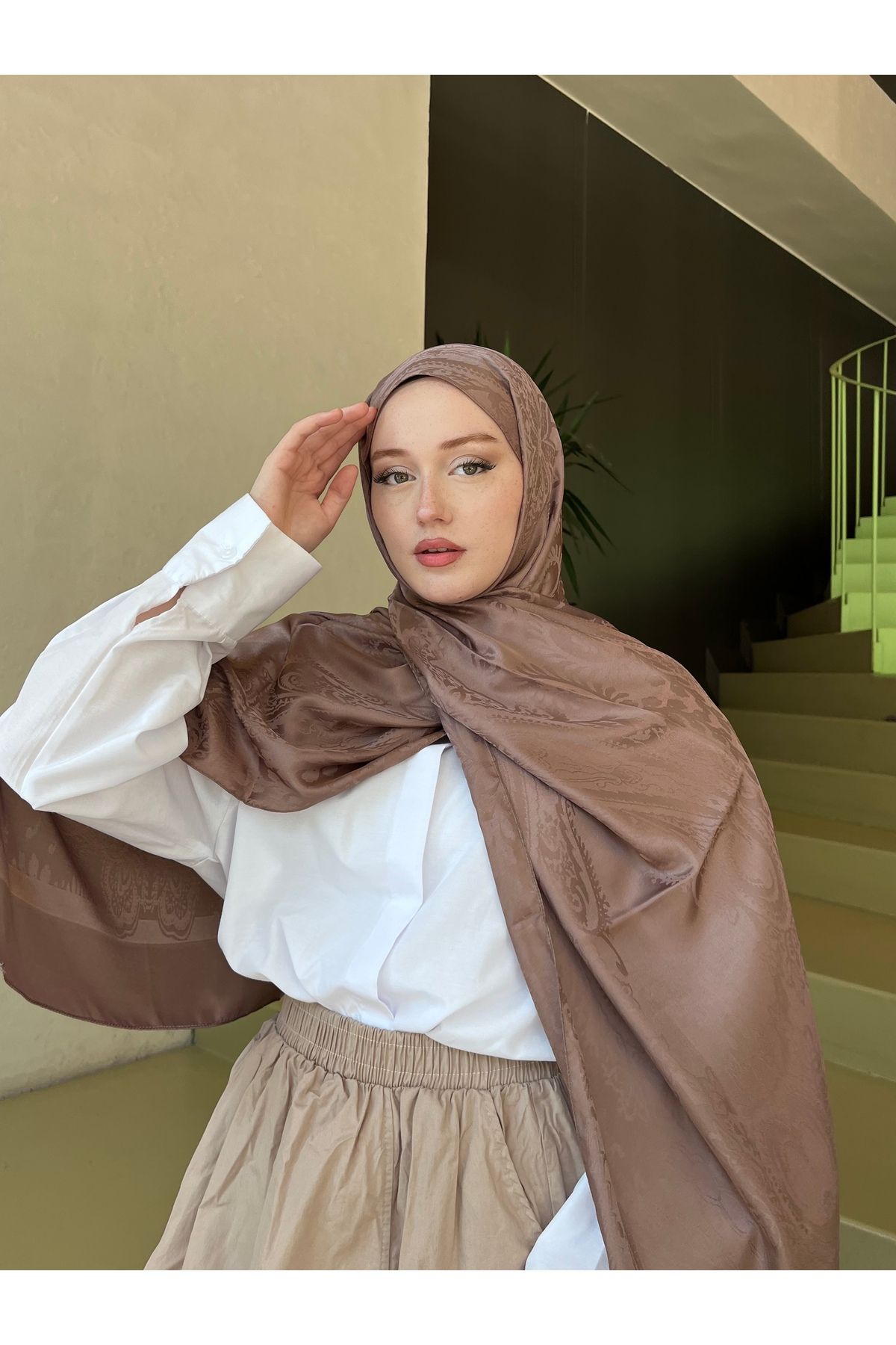 hijabchi Etnik Jakar Şal Osmanlı Esintisi Desen -