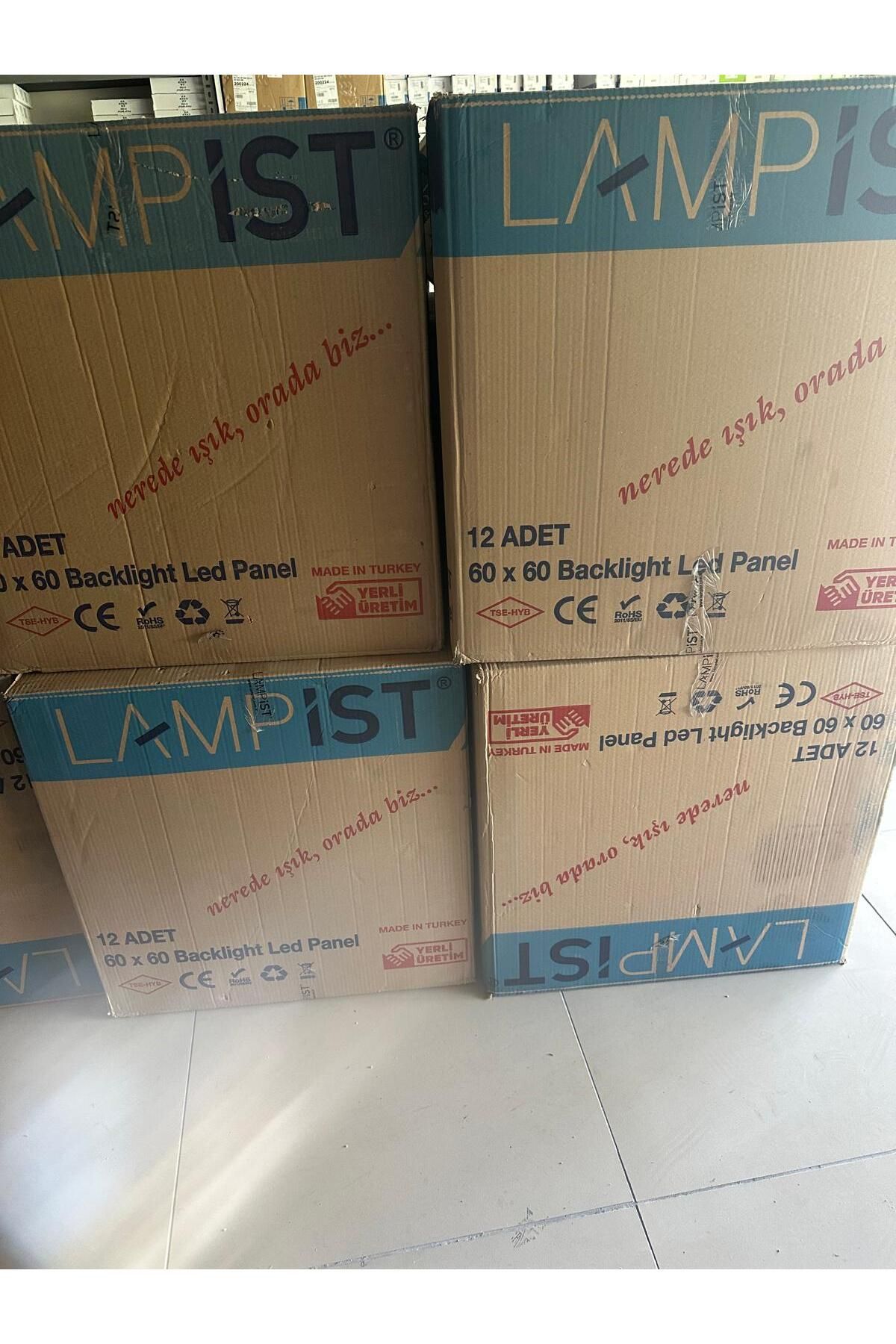Lampist 48 w 60x60 Sıva Altı Led Backlight Panel Armatür 6400k Beyaz Işık (4 ADET)