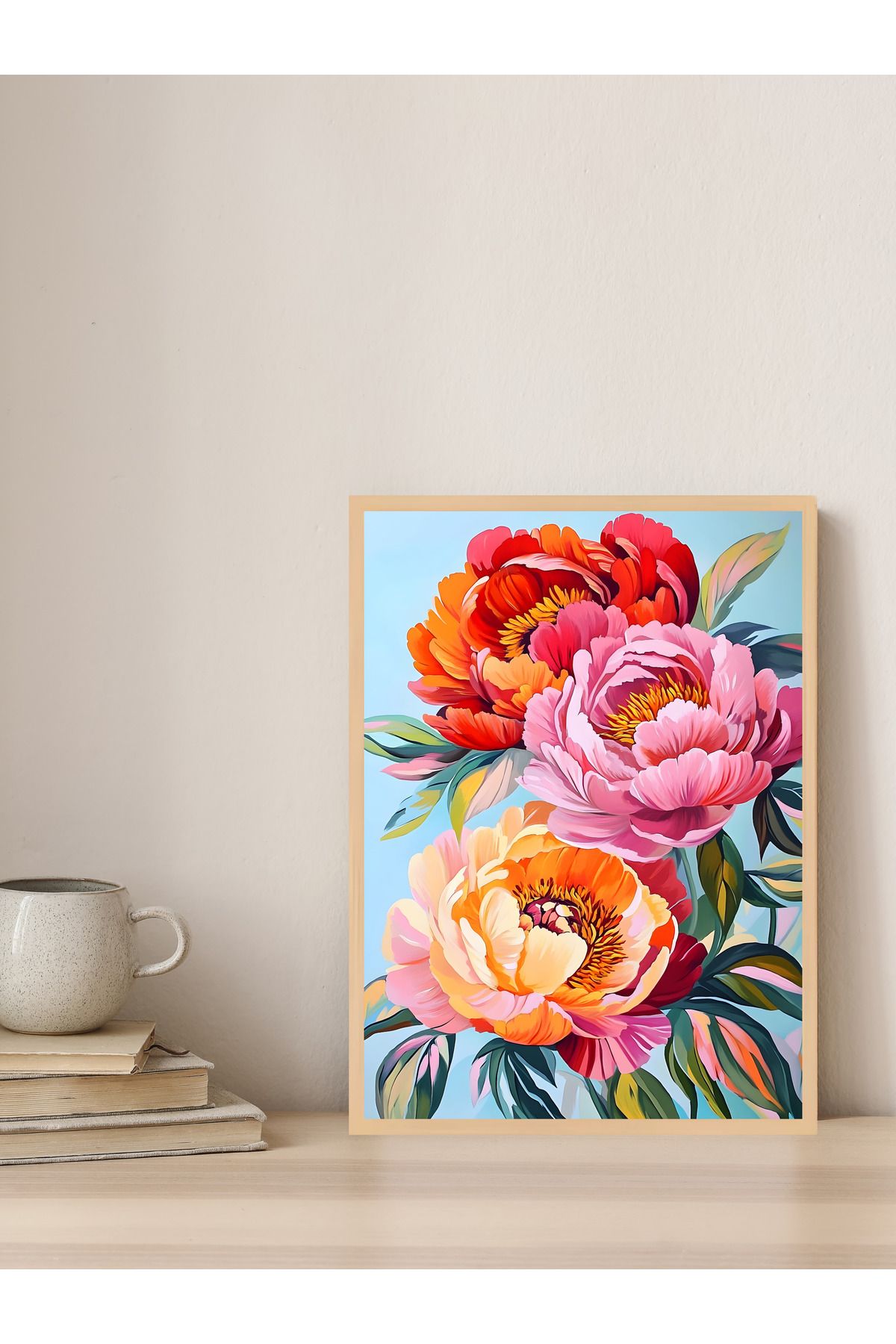 Tuba Decor Tek parça Ahşap Çerçeve Görünümlü MDF Tablo