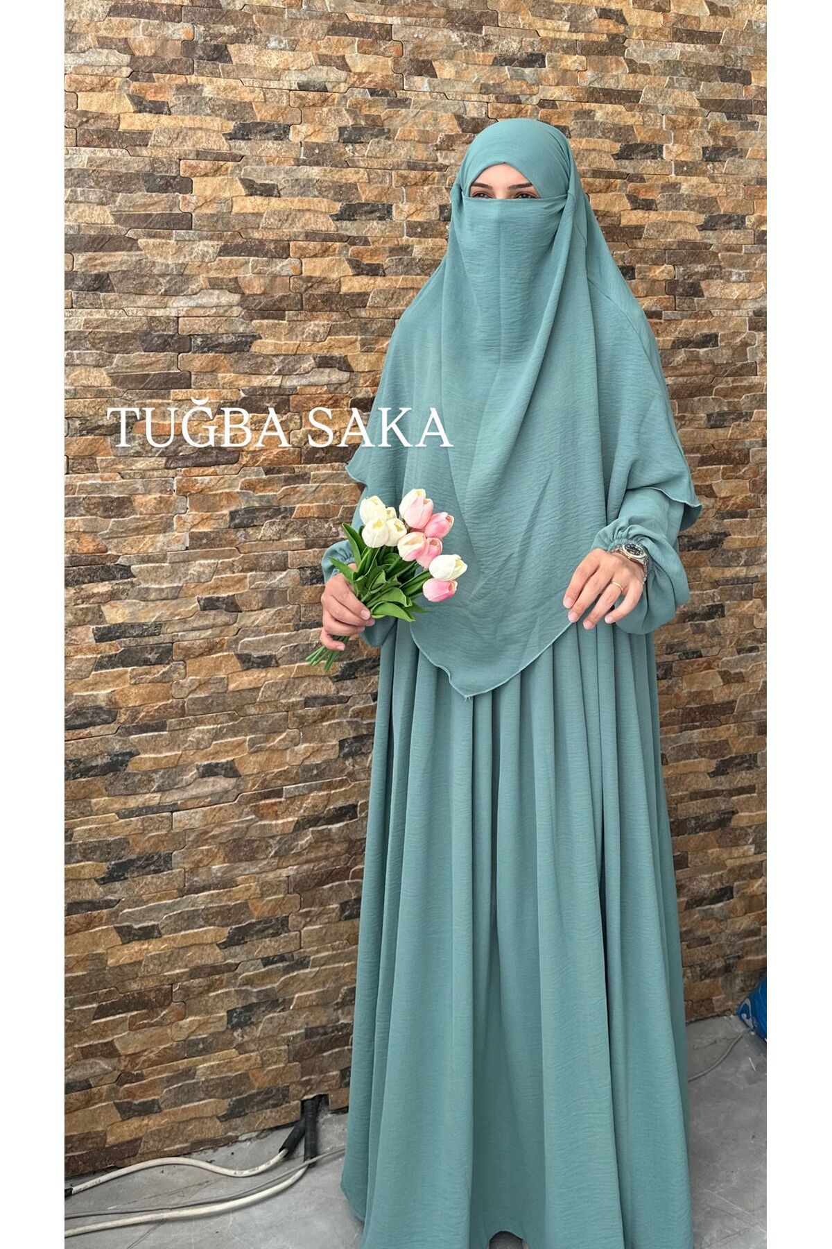Hijab ELBİSE - SUFLE AYROBİN KUMAŞ TAKIM