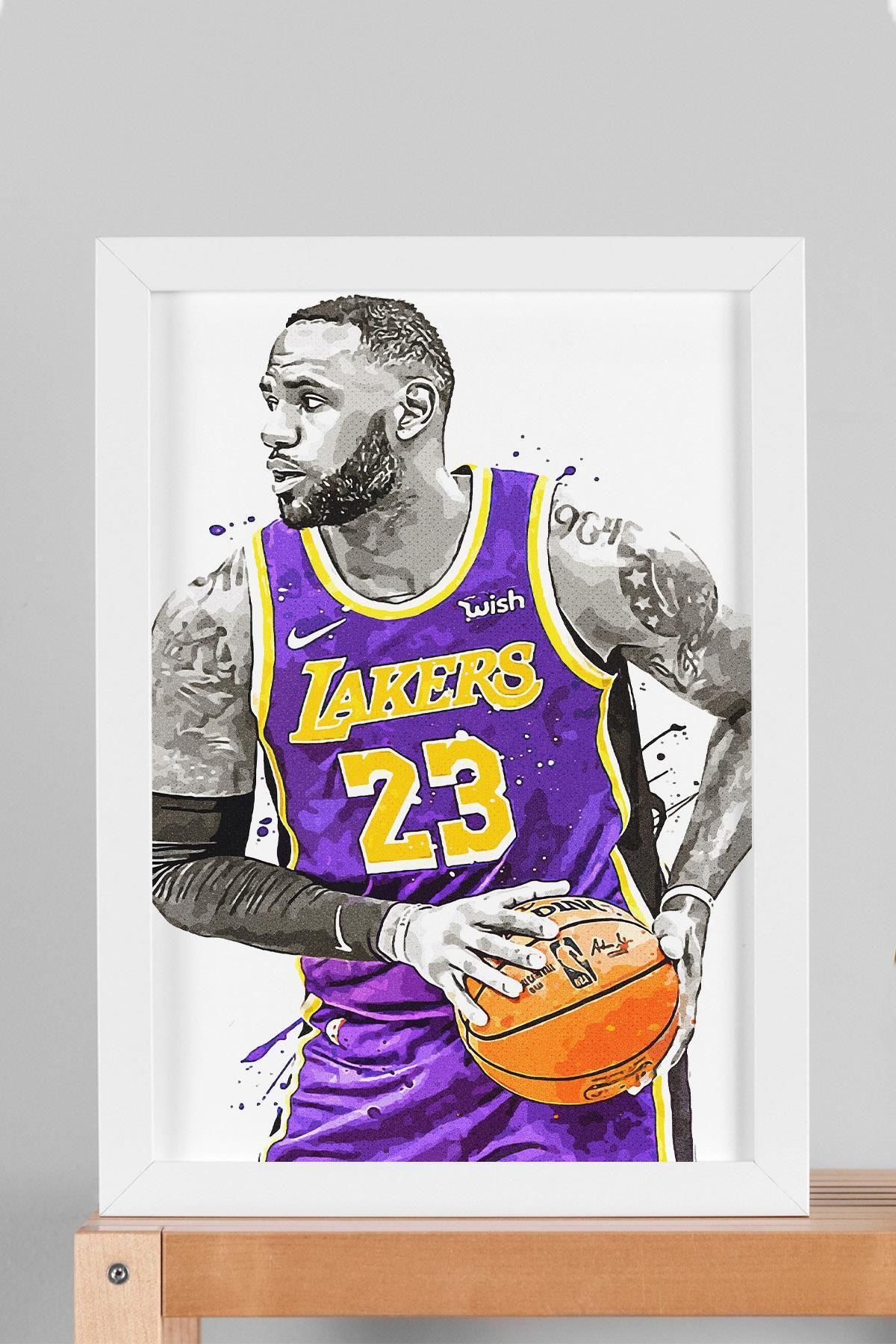 Saturn LeBron James Çerçeveli Tablo - Basketbol NBA Posteri Tablo