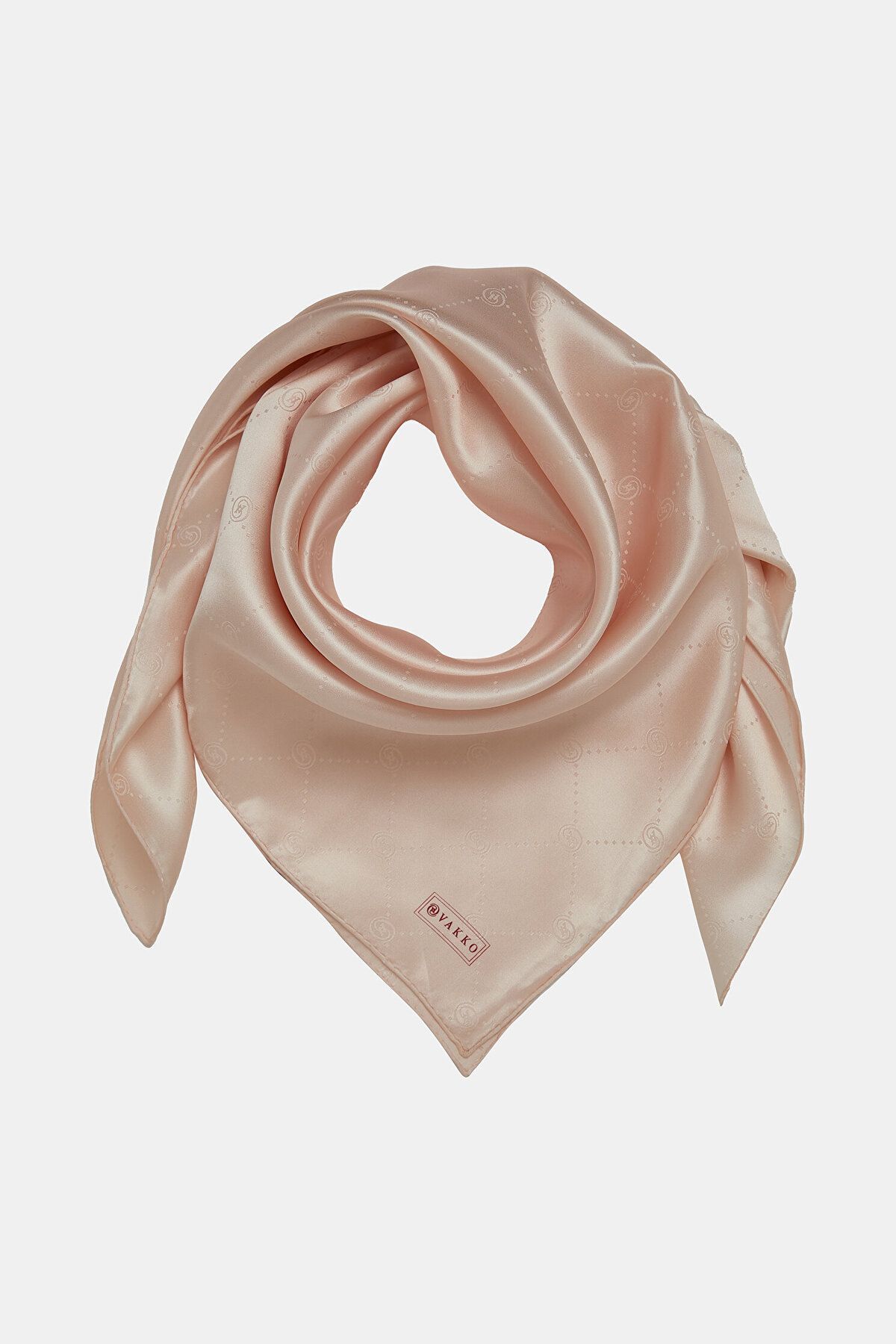 Vakko ÖZEL SERİ %100 İPEK MONOGRAM DESENLİ EŞARP