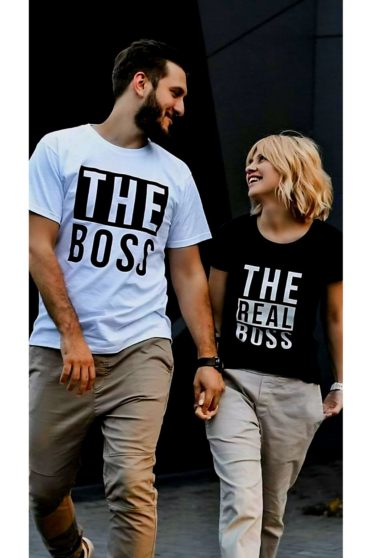 BYGGDESİGN BY GG DESİGN NAKIŞ BASKILI SEVGİLİ & EŞ TSHIRT