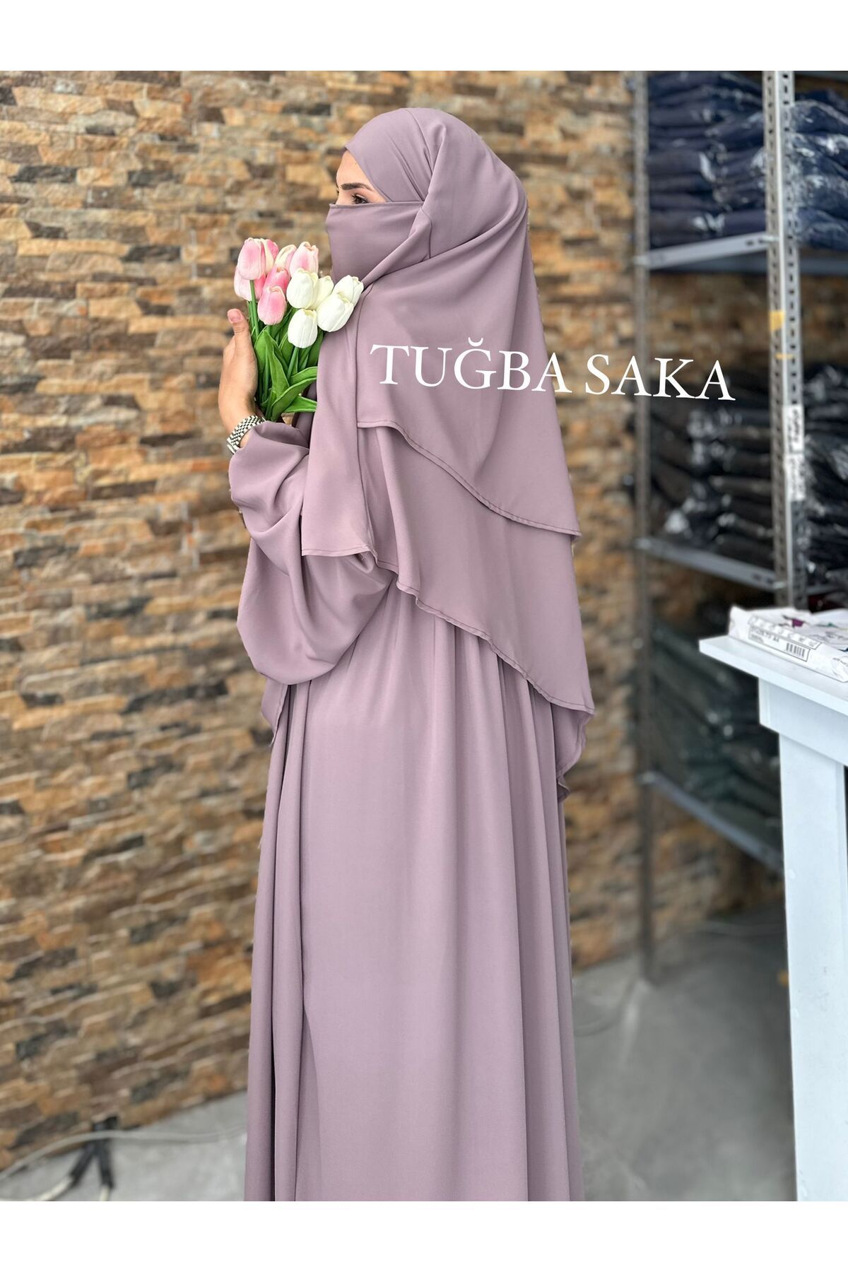Hijab ELBİSE - SUFLE - PEÇE - 3LÜ TAKIM MEDİNE KUMAŞ
