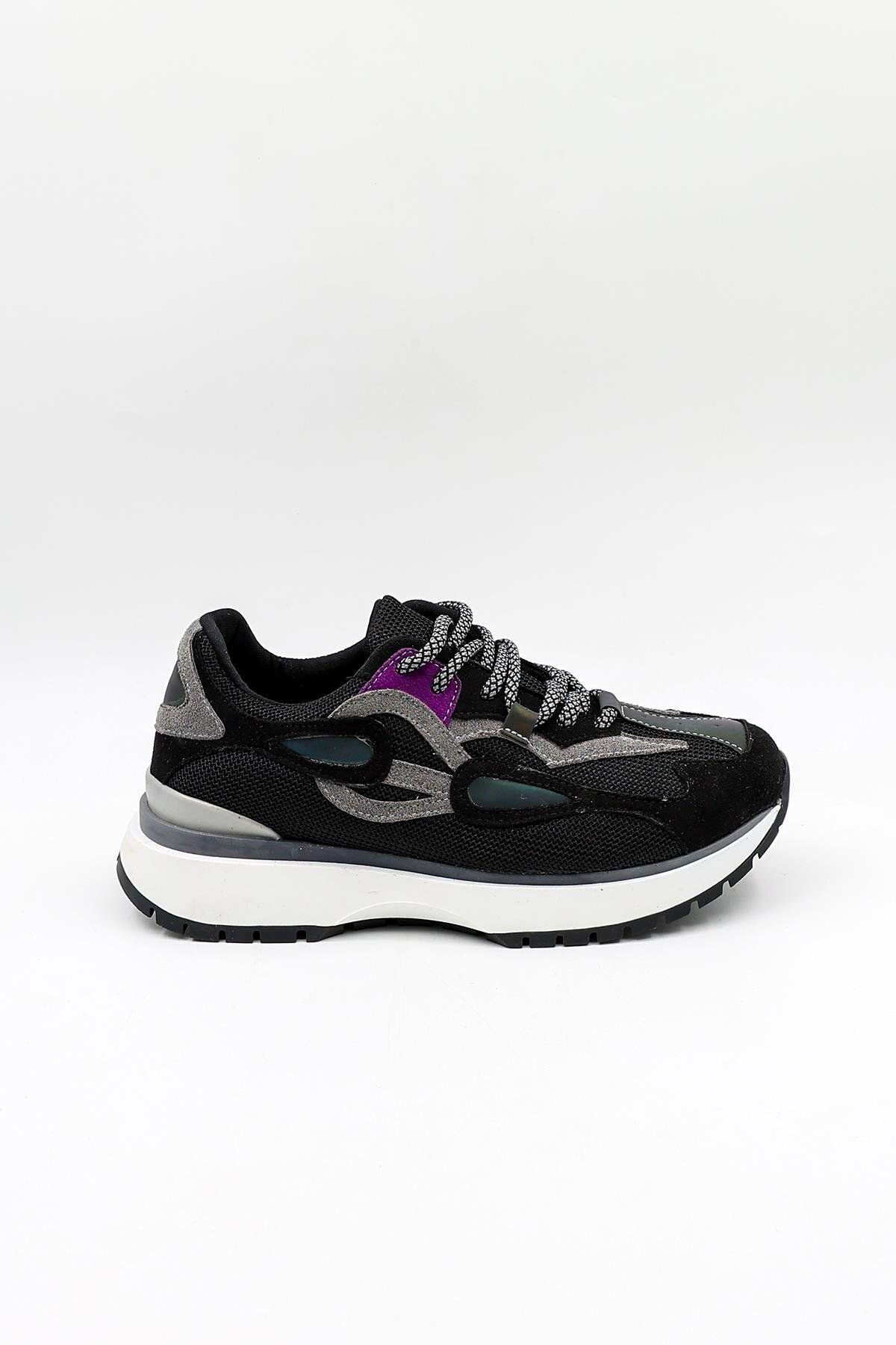 KRISTE BELL Sneaker Kadın Spor Ayakkabı Kb55105 Siyah Multi