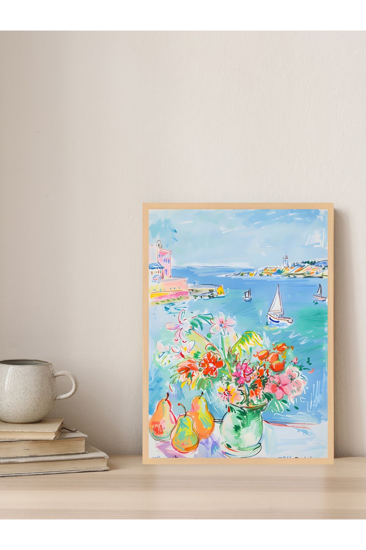 Tuba Decor Tek parça Ahşap Çerçeve Görünümlü MDF Tablo