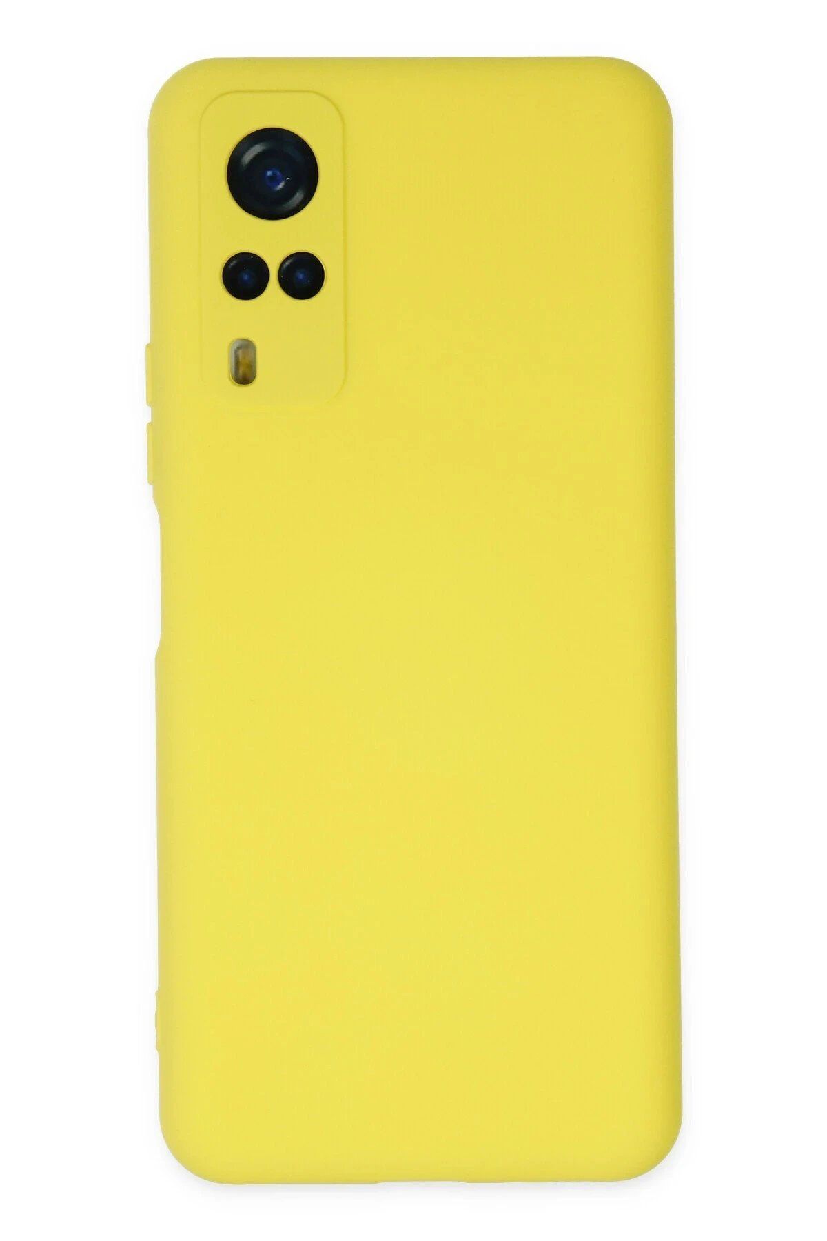 Toptan Bulurum Vivo Y53S Kılıf Nano içi Kadife Silikon - Sarı
