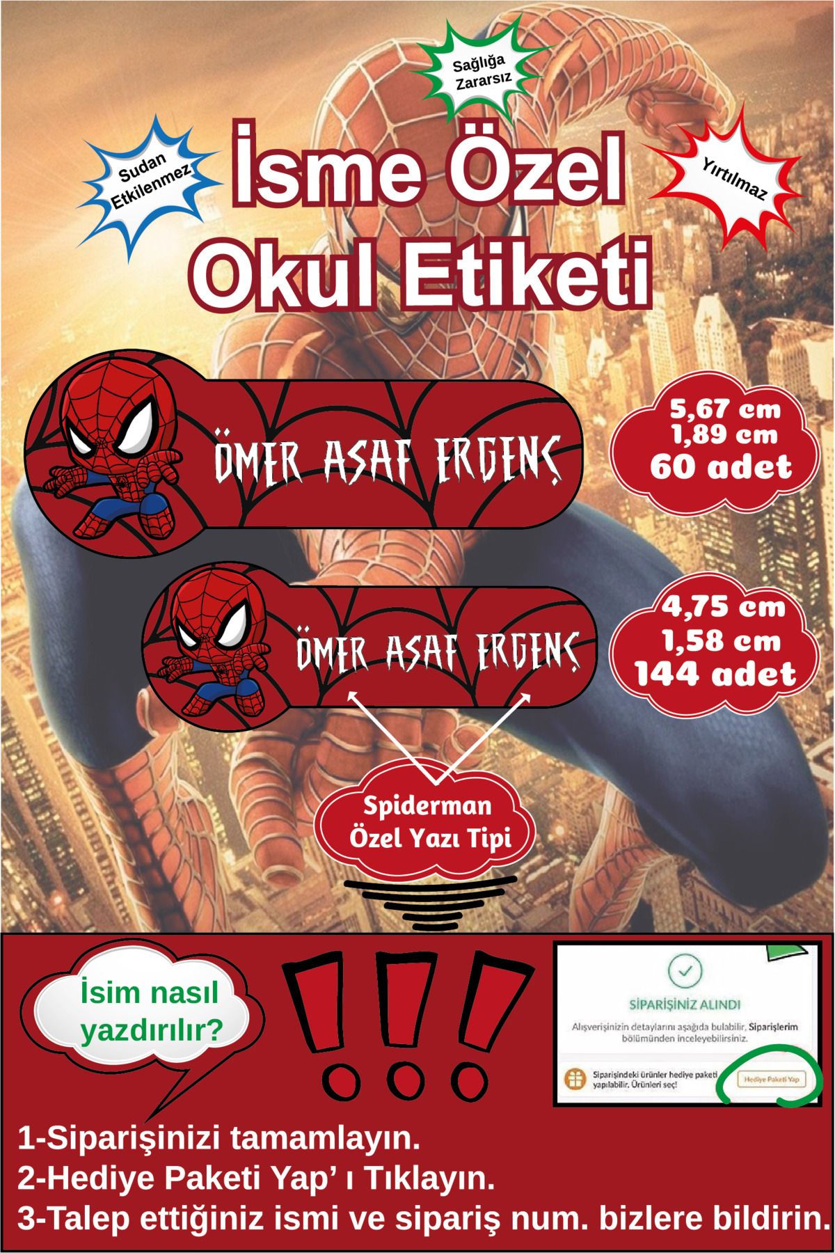 Ayza Tasarım Kalem Defter Kitap Etiketi İsim Etiketi Kişiye Özel Yapışkanlı Erkek Çocuk Okul Etiketi Kırtasiye