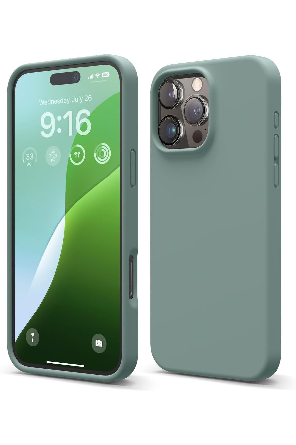 Aksesuarkolic iPhone 16 Pro İçin Kalp Logolu İçi Kadife Silikon Kılıf