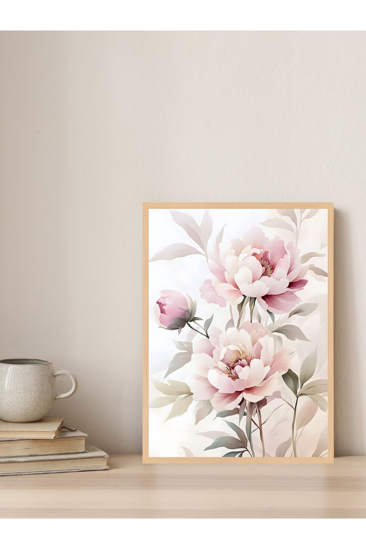 Tuba Decor Tek parça Ahşap Çerçeve Görünümlü MDF Tablo