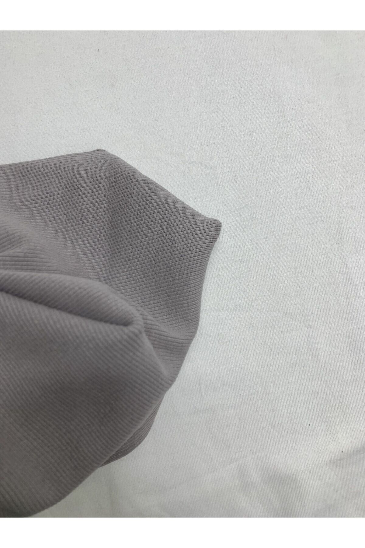 Yiğit Kumaş-Gray Camisole (Ribbed Corduroy) Fabric, Piece 35X120 cm 2