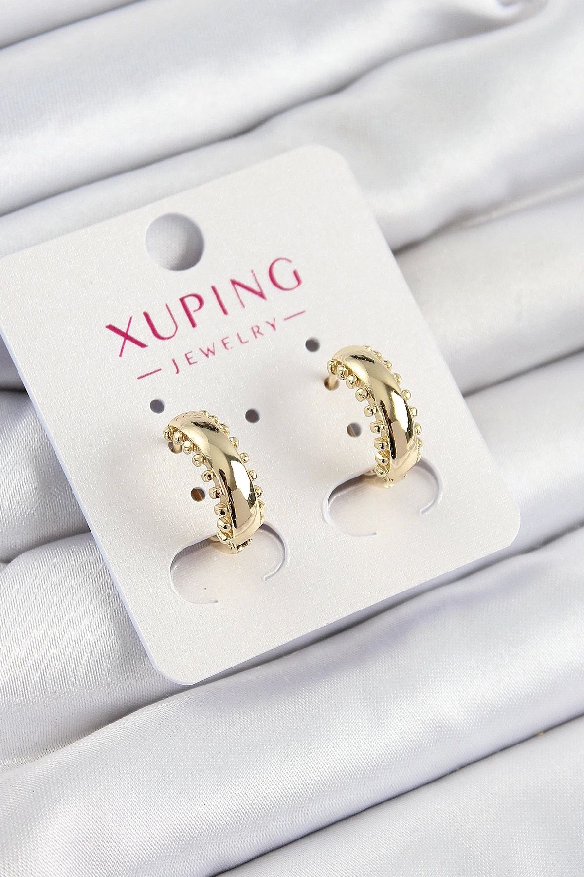 Clariss Xuping Çit Halka Model Gold Renk Kadın Küpe