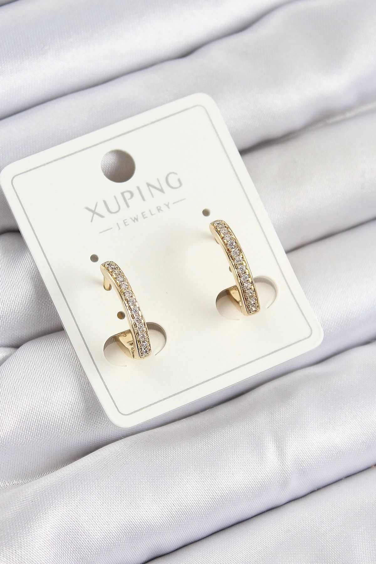 Clariss Xuping Zirkon Taşlı I Model Gold Renk Kadın Küpe