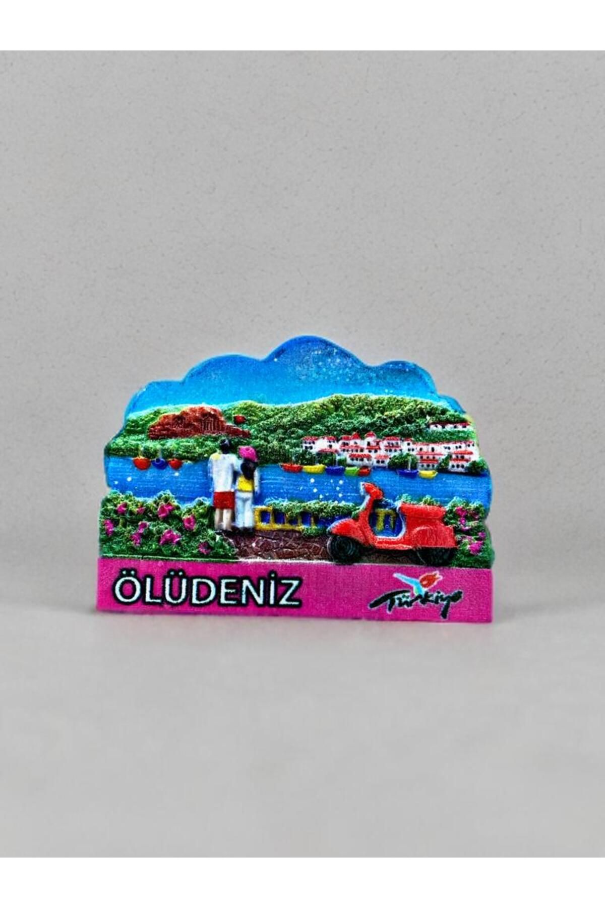 Home ÖLÜDENİZ Temalı Polyester Magnet. 8,5cm x 6,5 cm.