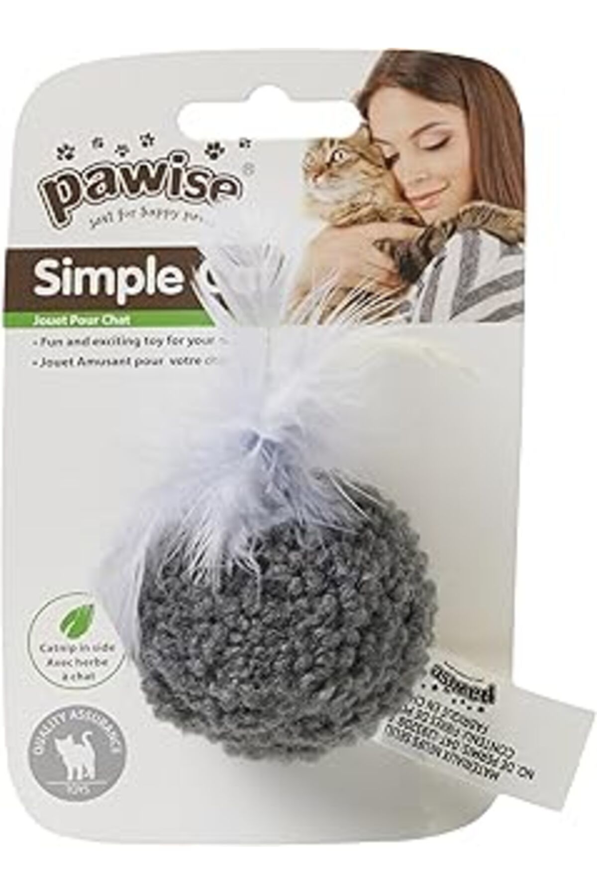 ASİTAN Pawise Simple Cat Peluş Oyuncak Top
