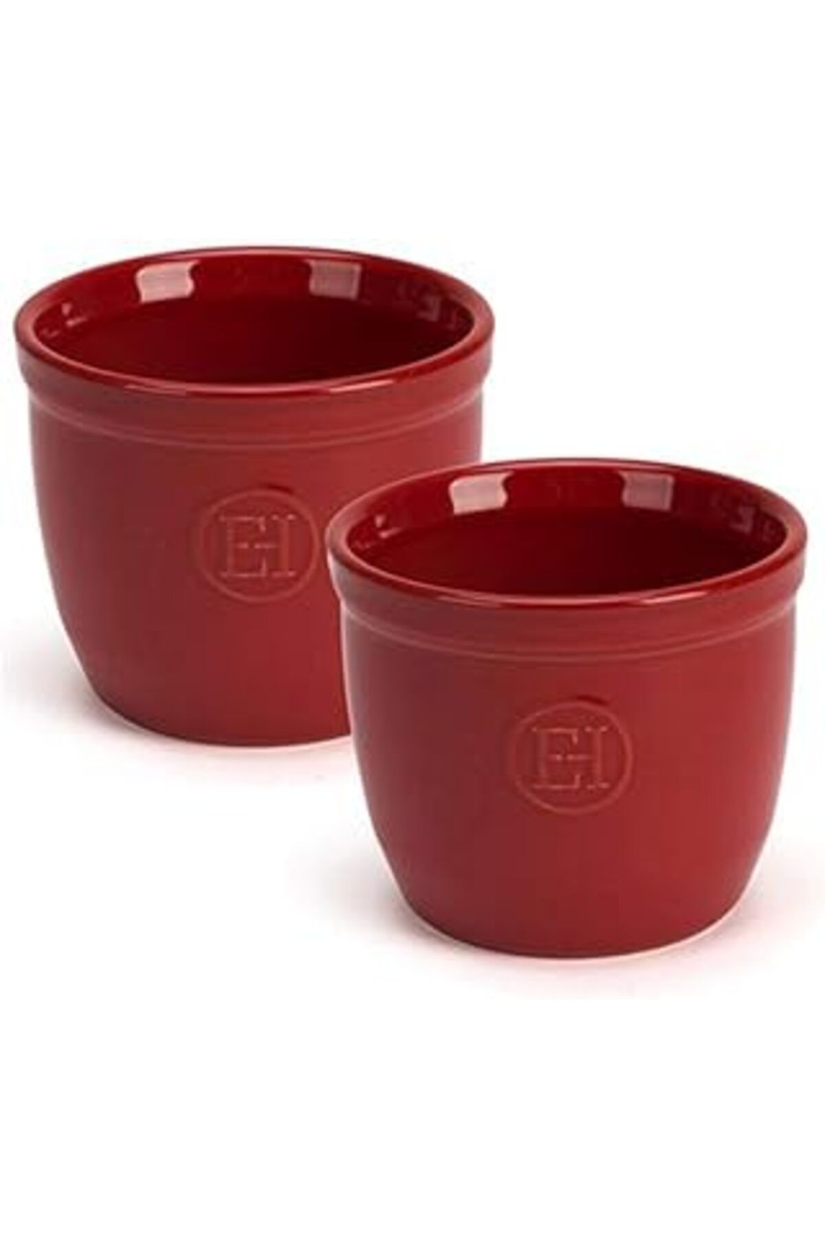 Mu Art Ahşap Emile Henry Ramekin Fırın Kabı 8 Cm Kırmızı/Burgundy