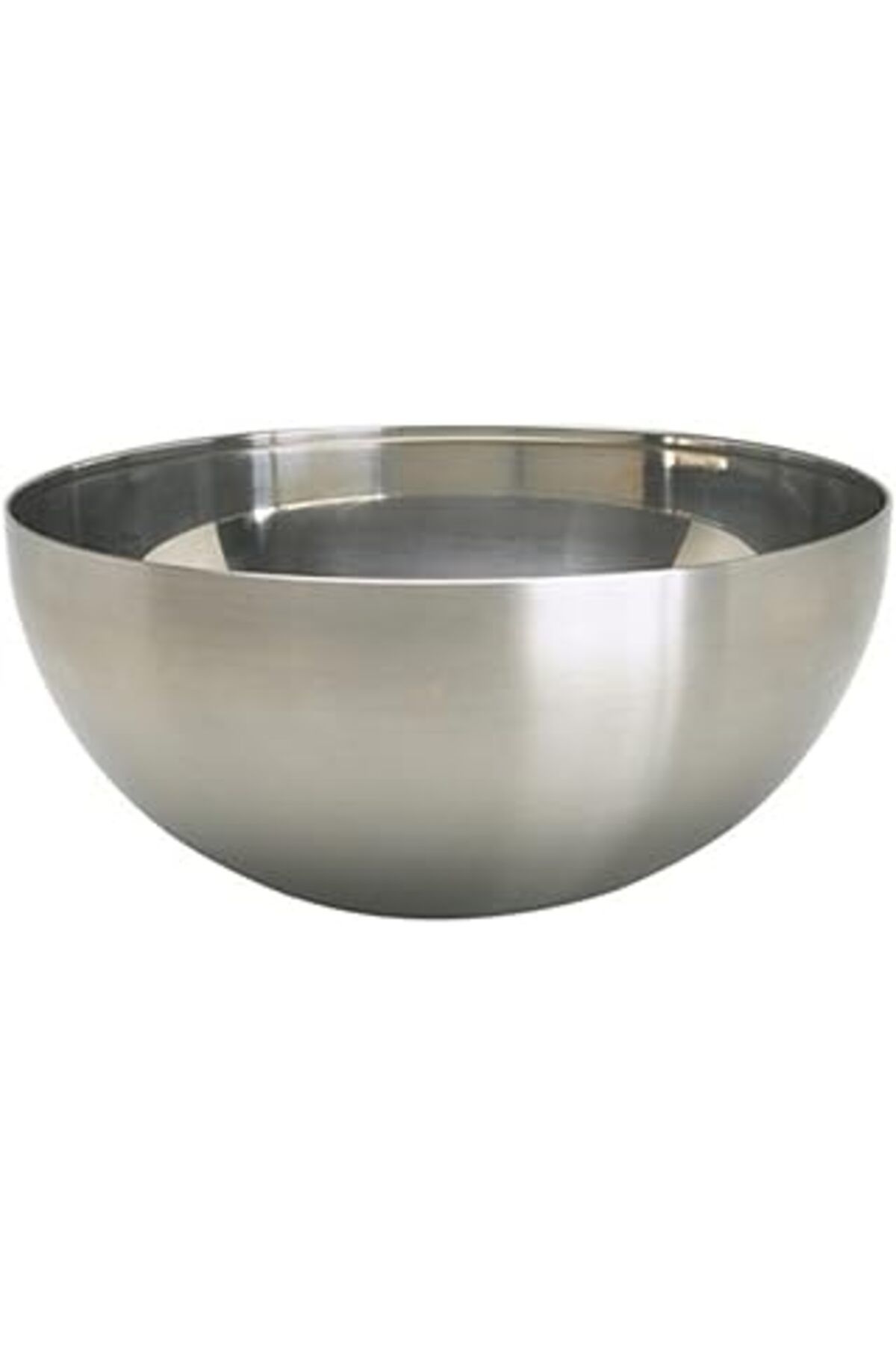 Mu Art Ahşap Salata Kasesi "Paslanmaz Çelik Kase Blanda Blank" Servis Kasesi 20 Cm Çapında, Yakl. 20,32 Cm)