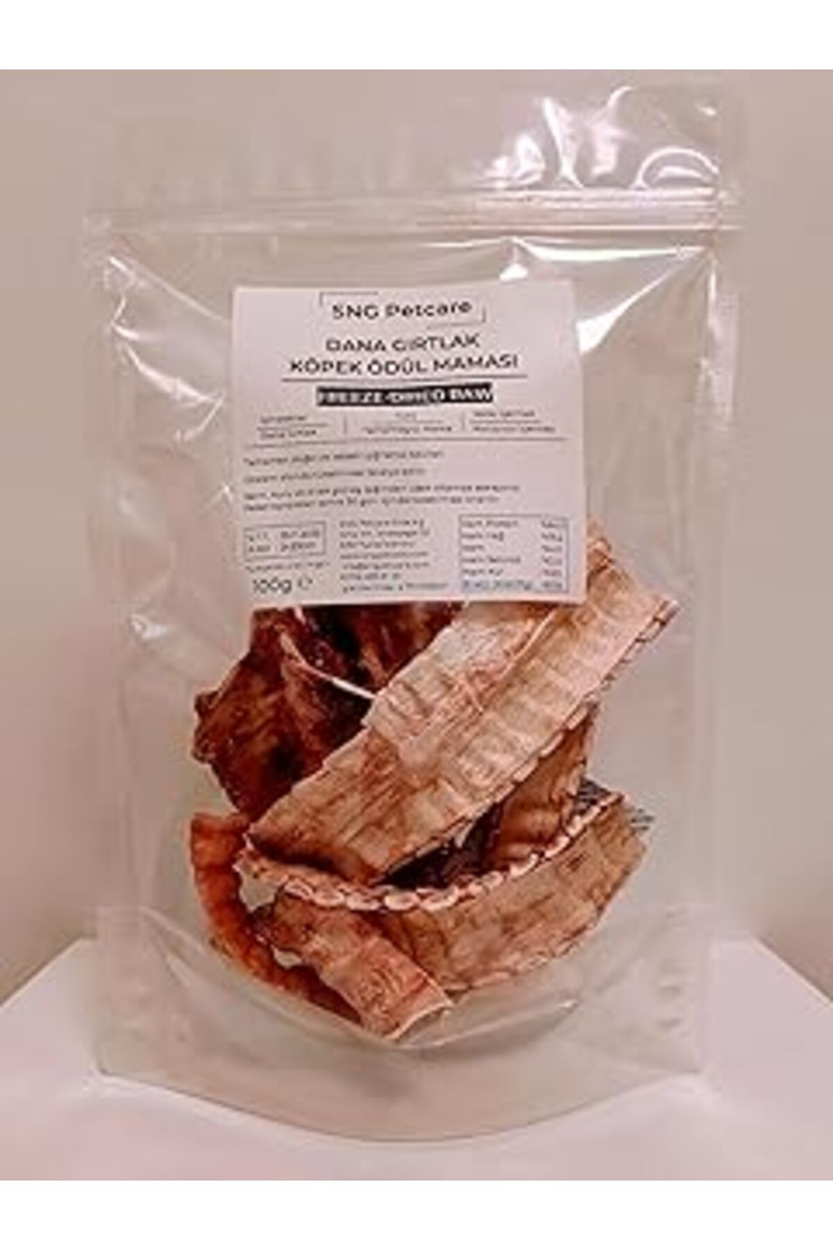 NETWORK ART Sng Petcare Freeze-Dried Çiğ Dana Gırtlak Köpek Ödülü 100G