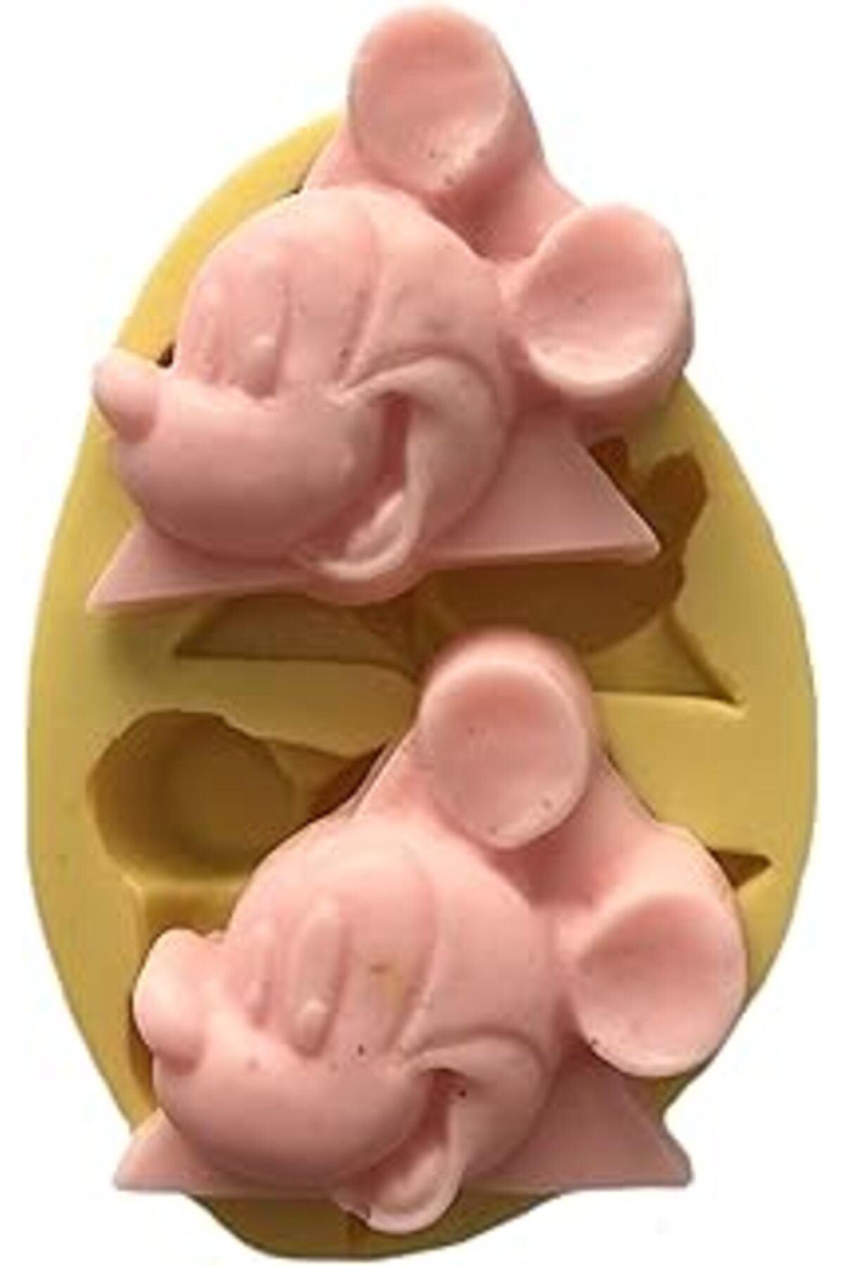 NETWORK ART Mickey Mouse Şeklinde 2 Li Silikon Pasta Ve Seker Hamuru Kalibi 5X3X1 Cm