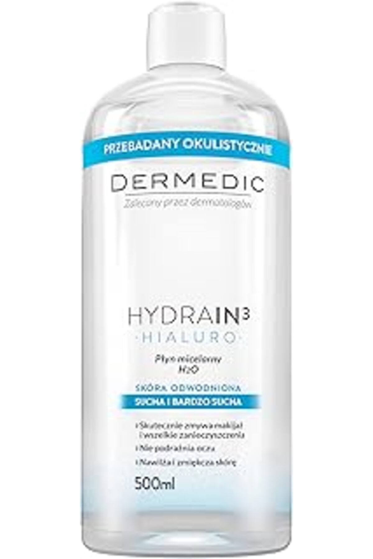 Mu Art Ahşap Dermedic Hydrain3 Micellar Su H2O (2X500Ml)