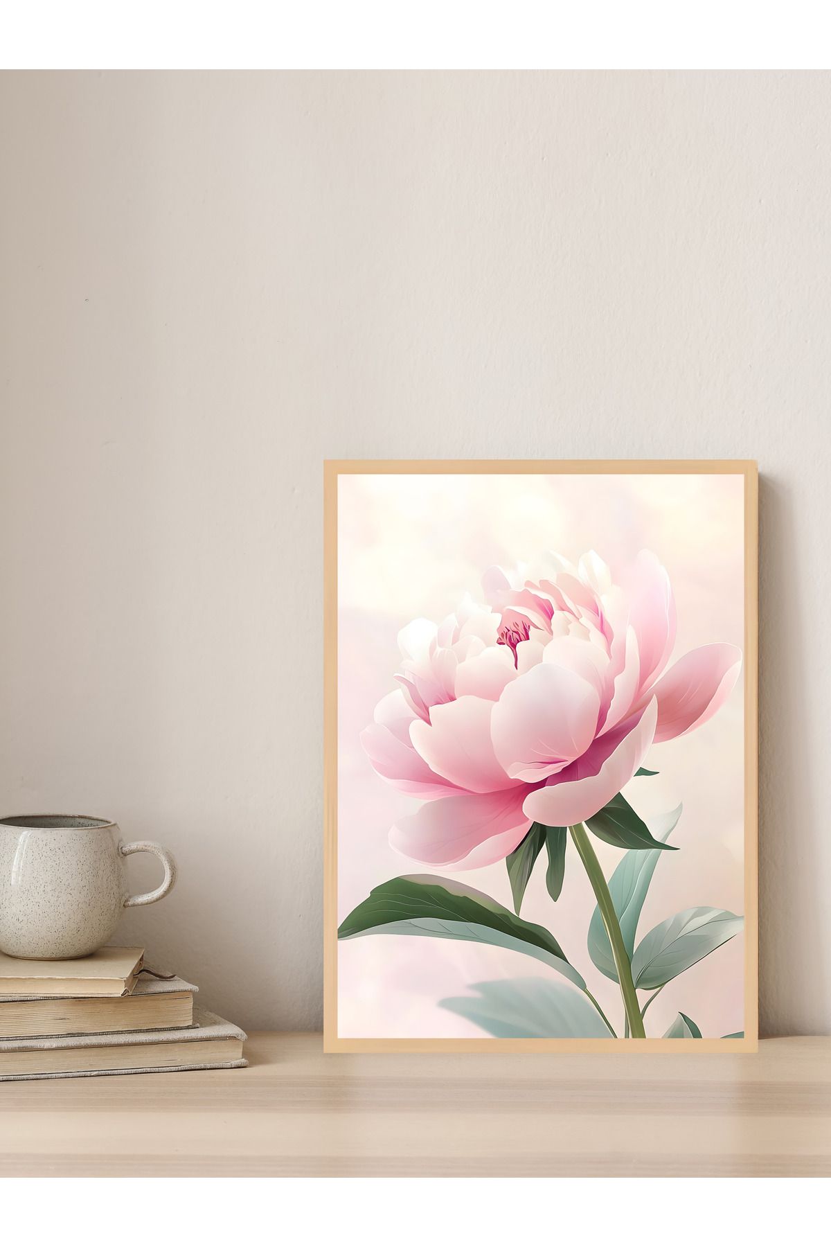 Tuba Decor Tek parça Ahşap Çerçeve Görünümlü MDF Tablo