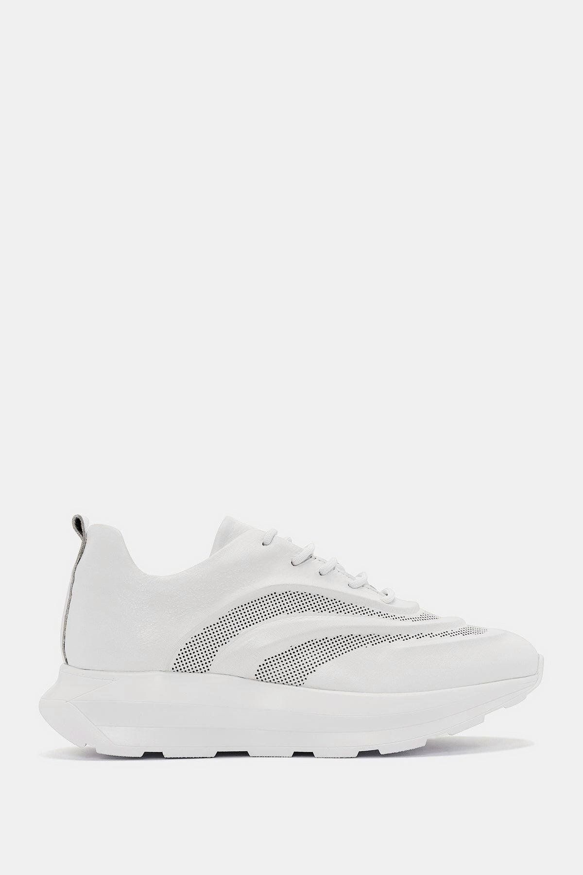 Bestyle Hello Kadın Beyaz Gerçek Hakiki Deri Sneaker