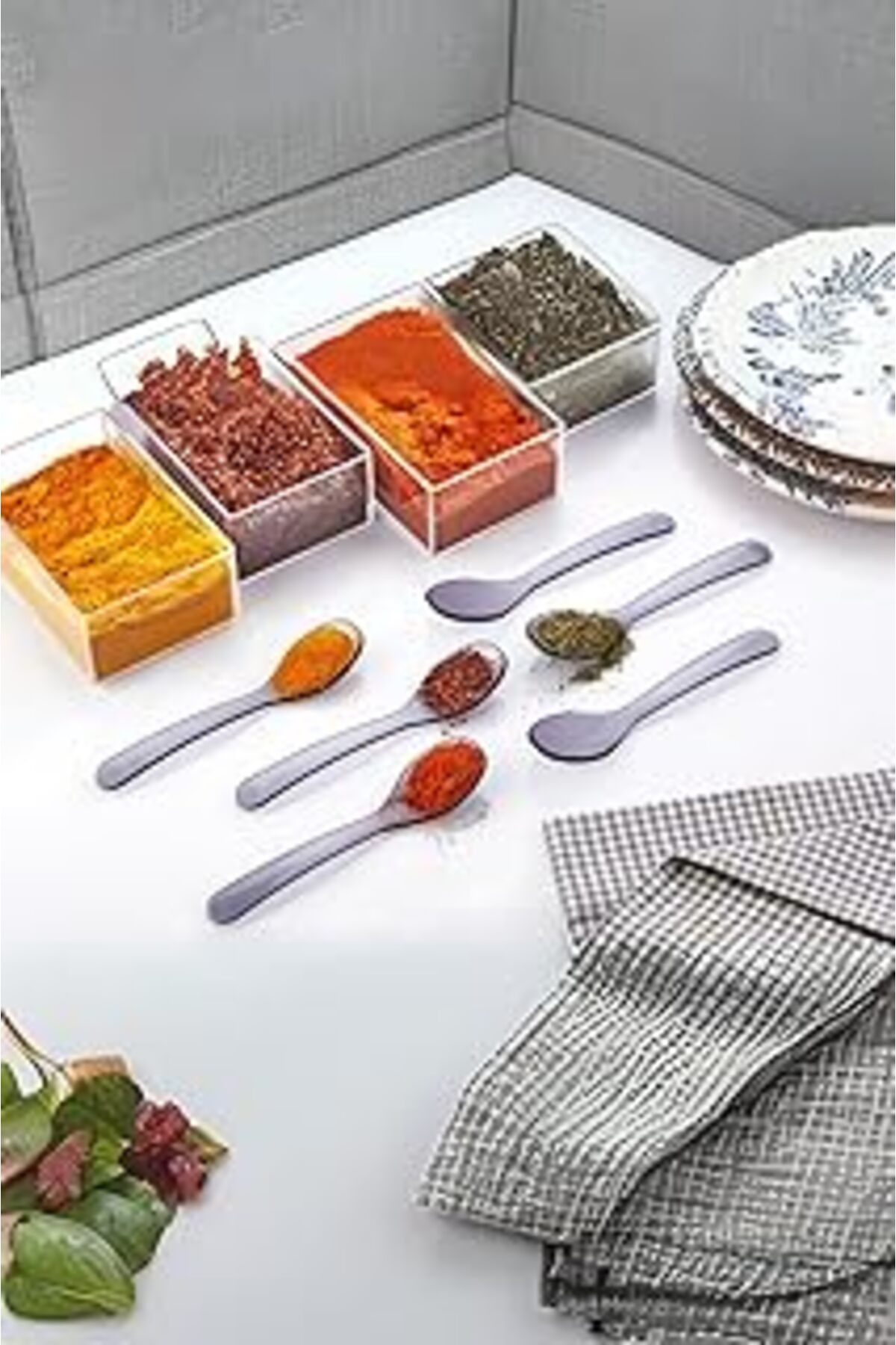 ASİTAN Mithra Life 12 Li Gri Baharat Bal Ve Servis Kaşığı Mit1138