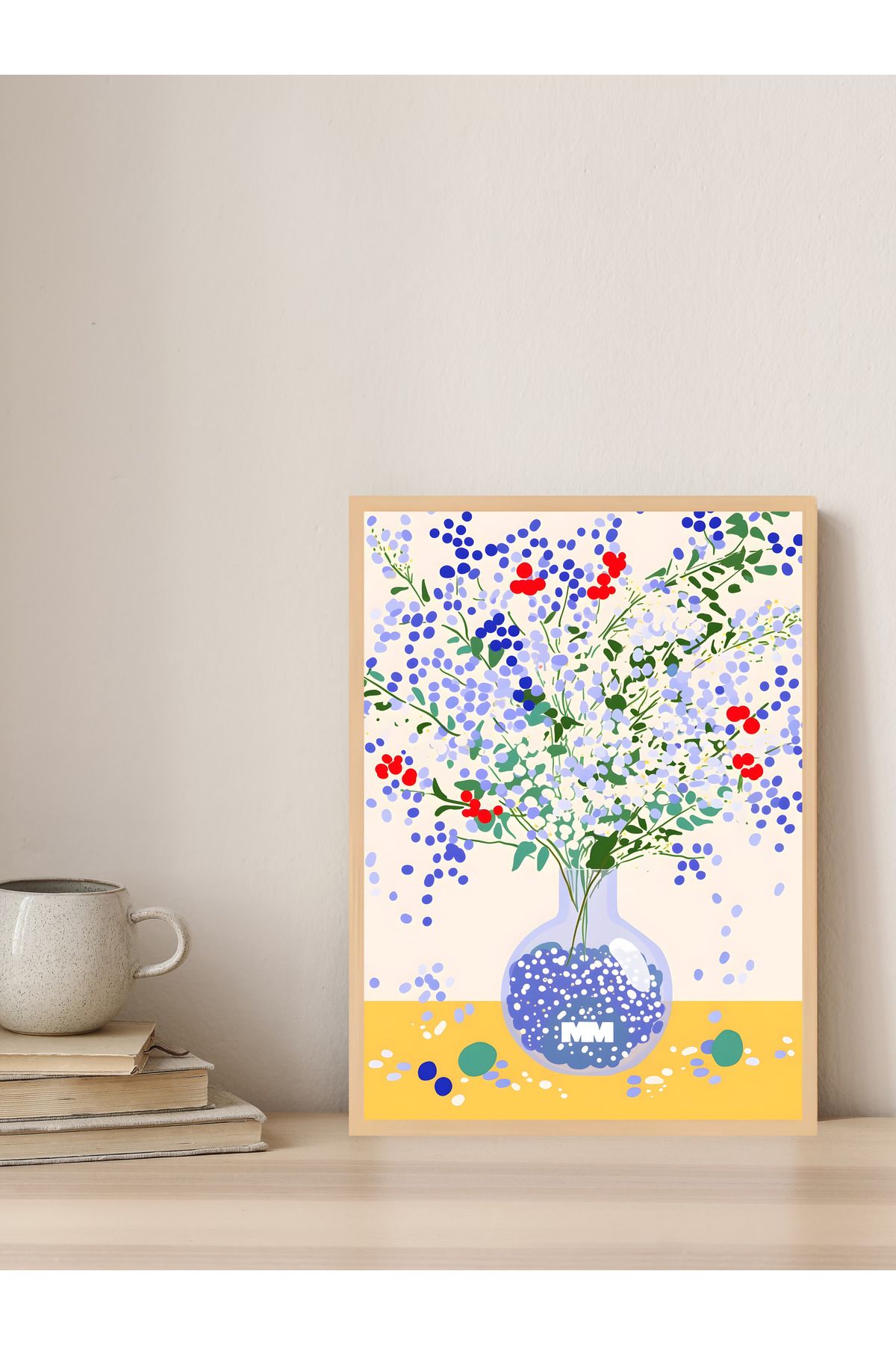 Tuba Decor Tek parça Ahşap Çerçeve Görünümlü MDF Tablo