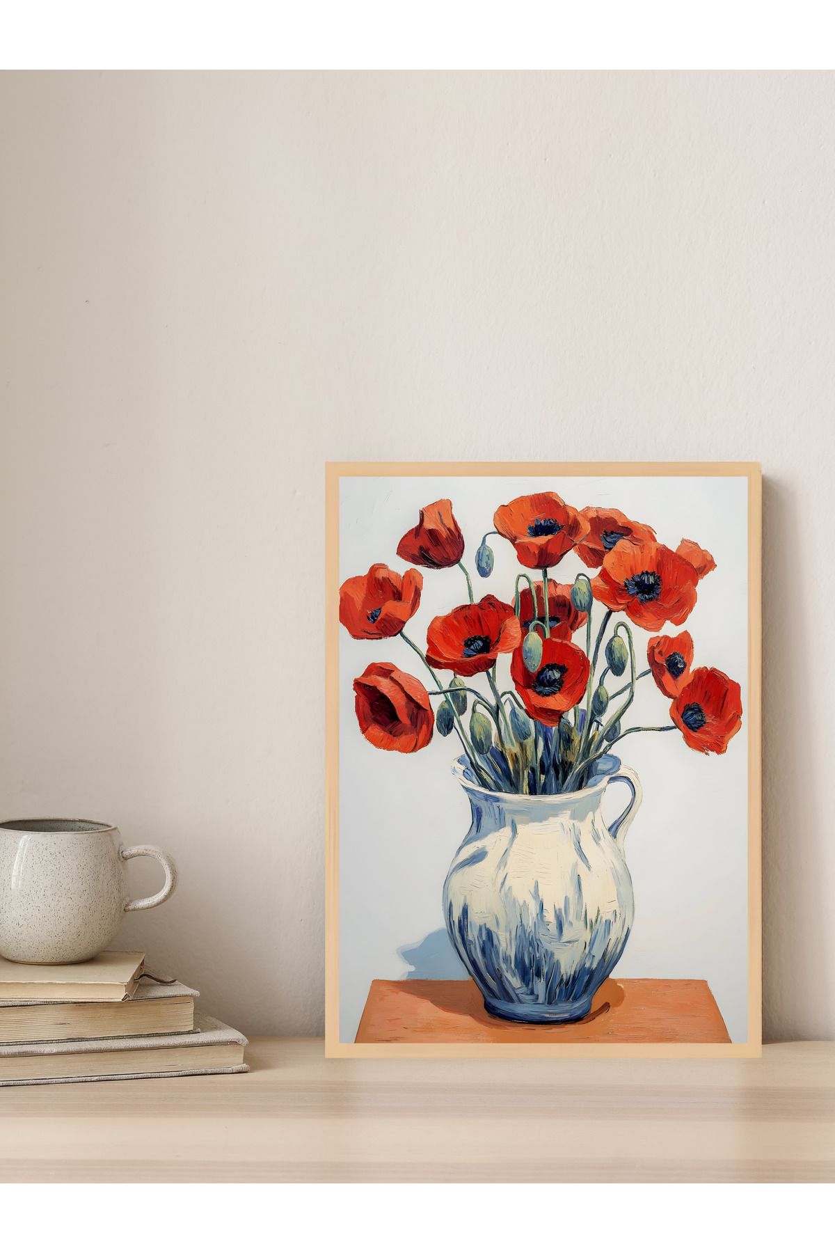 Tuba Decor Tek parça Ahşap Çerçeve Görünümlü MDF Tablo