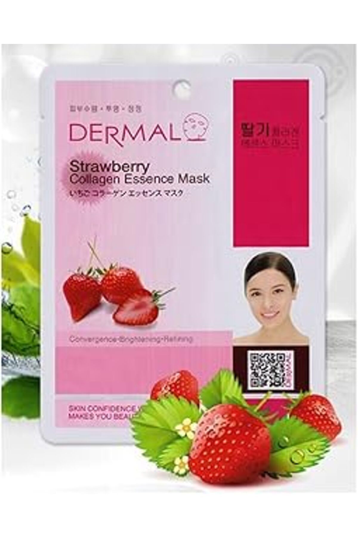 ASİTAN Dermal Aydınlatıcı Ve Arındırıcı Çilek Özlü Kolajen Maske 23Gr