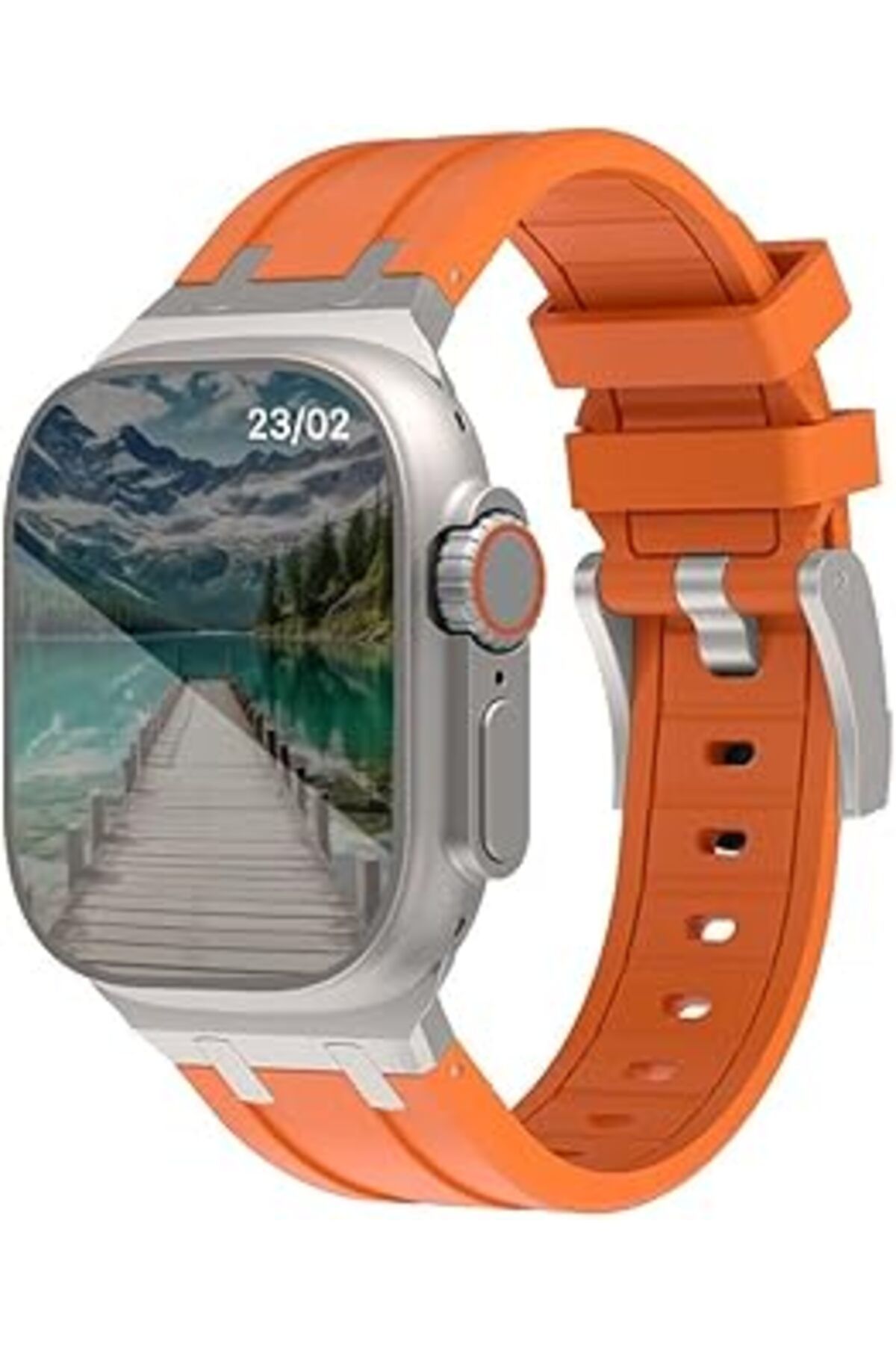 Qedii Newpole Watch 45Mm 44Mm 42Mm 49Mm Uyumlu Kordon Hyper Metal Aparatlı Kopma Karşıtı Kordon Spor Raha