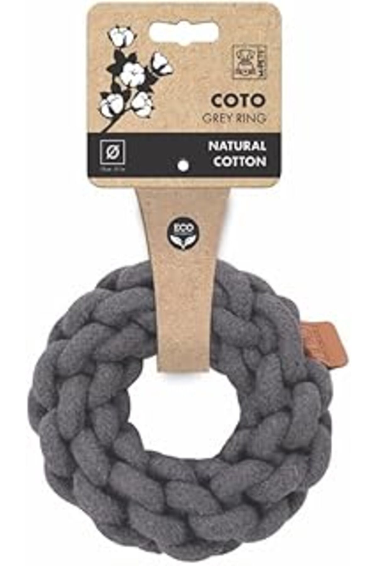 ASİTAN M-Pets Coto Grey Ring 13Cm Örgü Halka Oyuncak